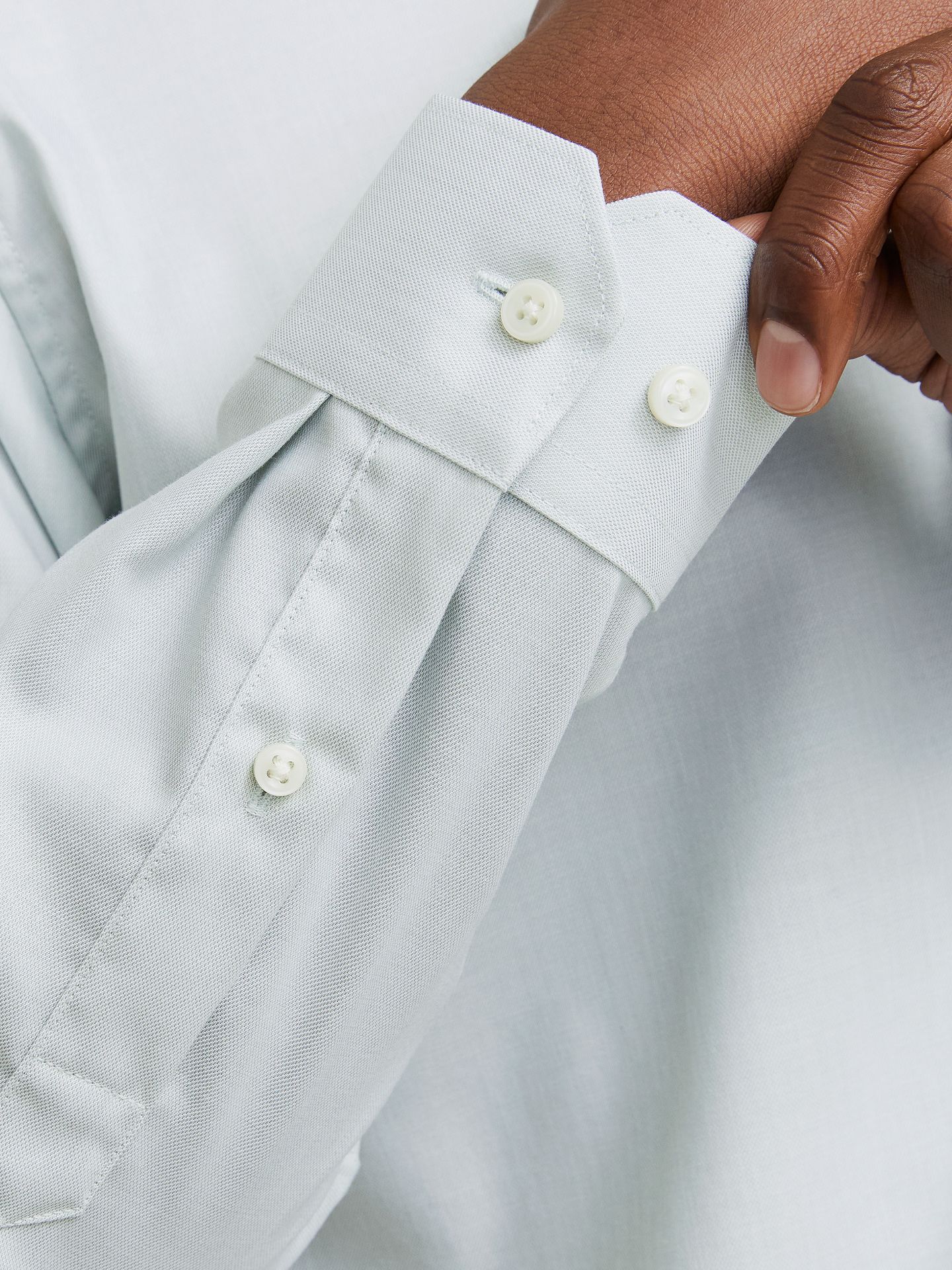 Jack & Jones JPRBLAPARKER SHIRT L/S NOOS Iceberg Green/w. White 2900154314023