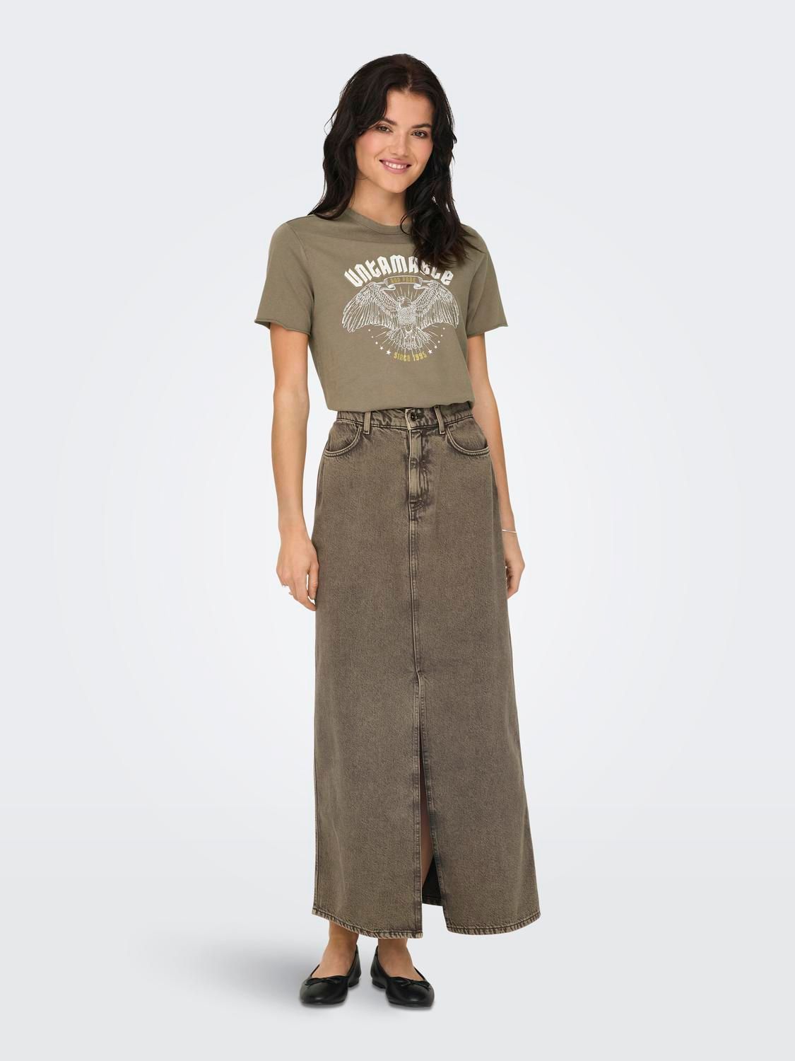 Only ONLLUCY REG S/S TOP JRS NOOS Walnut/Untamable 2900149196054