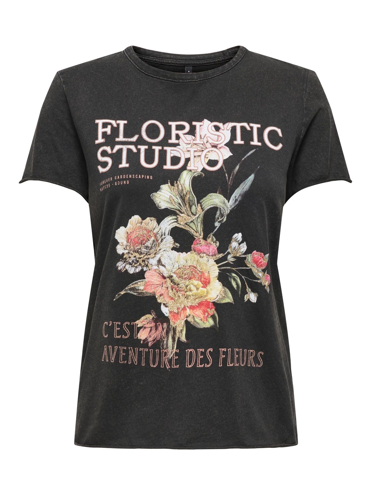 Only ONLLUCY REG S/S TOP JRS NOOS Black/Floristic studio 2900162795036