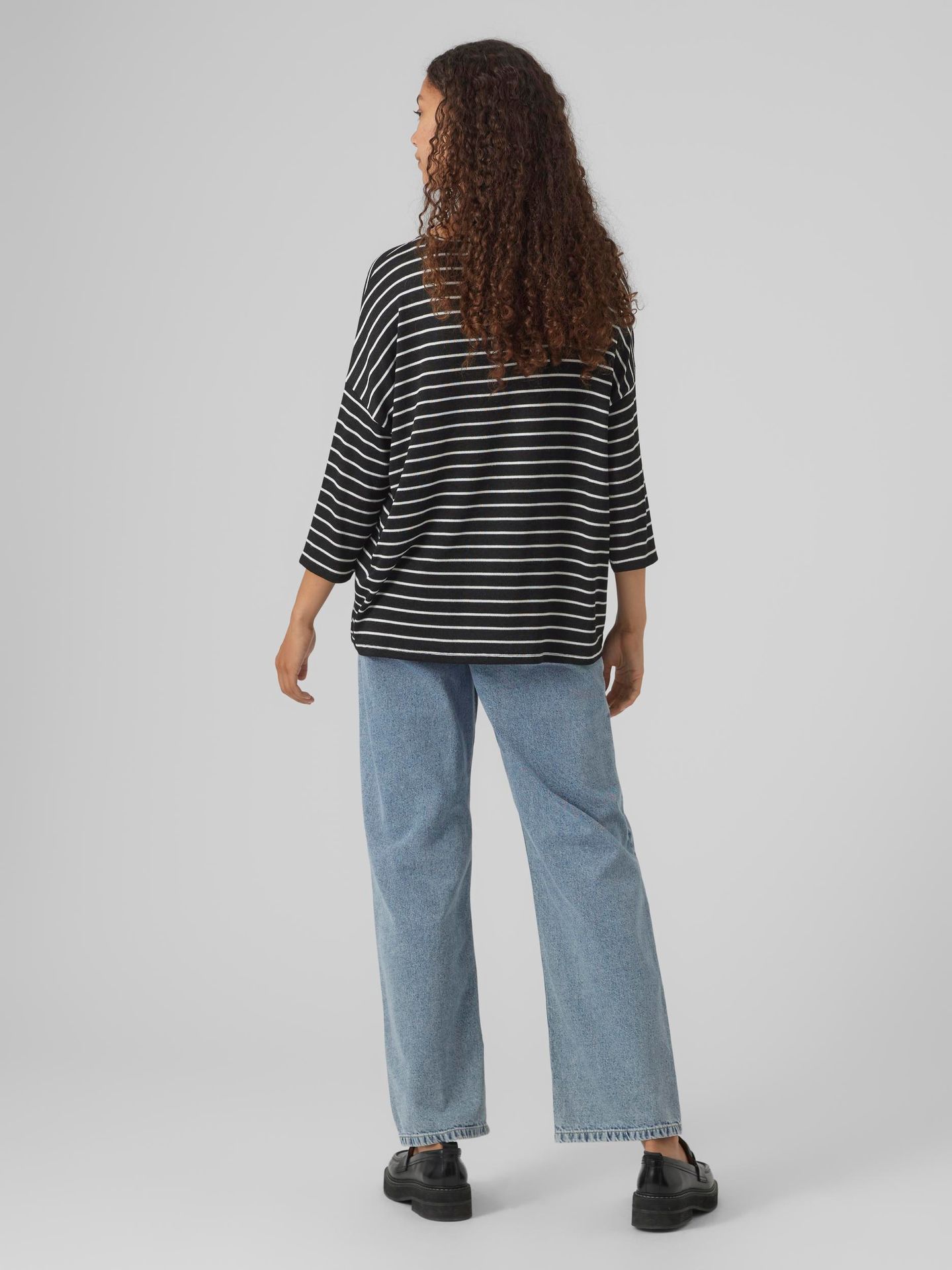 Vero Moda VMBRIANNA 3/4 PULLOVER BOO REP Black/W. SNOW WHITE 2900144894030