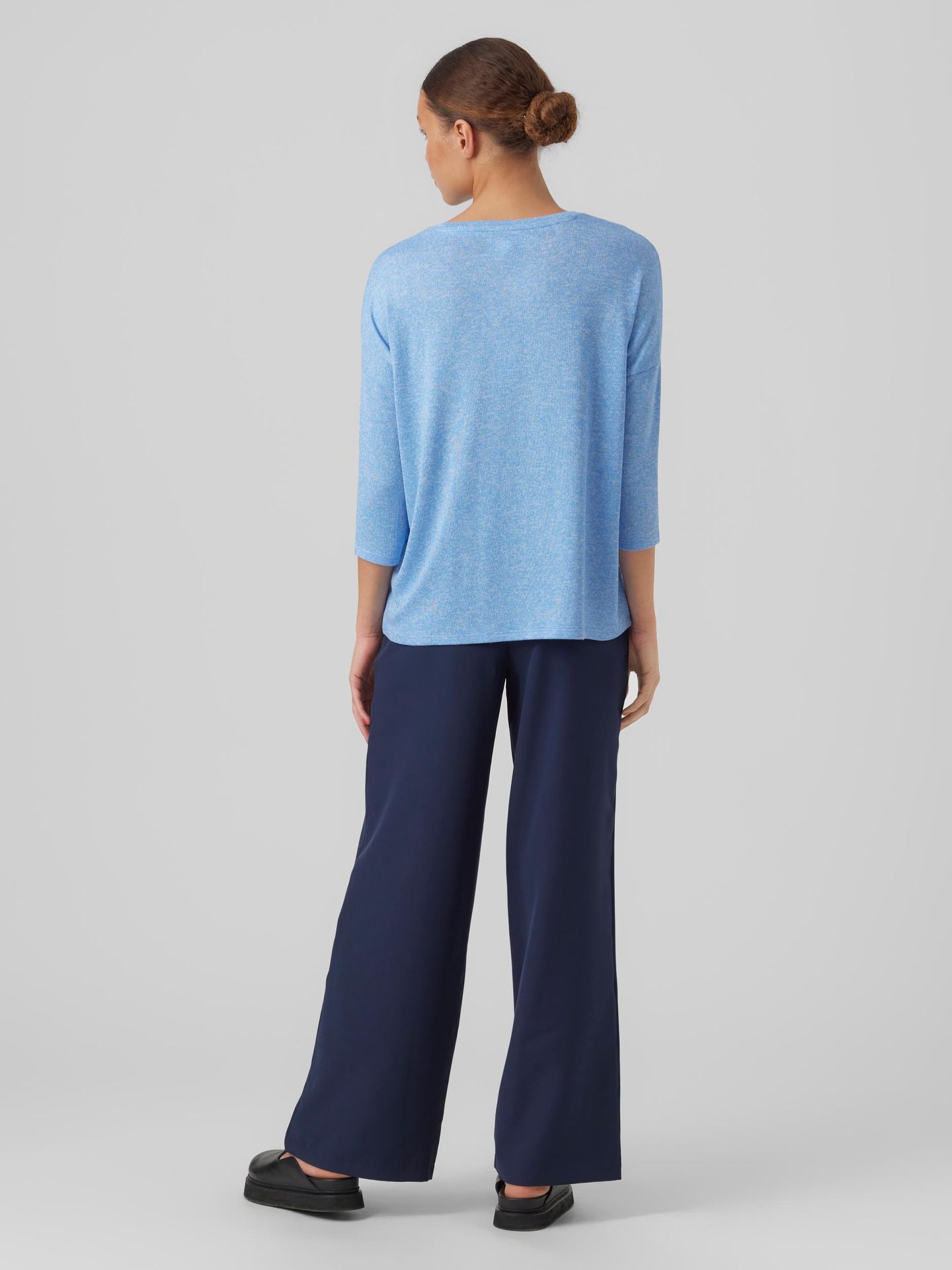 Vero Moda VMBRIANNA 3/4 PULLOVER BOO REP Little Boy Blue/W. BIRCH MELANGE 00102089-EKA26011400001268