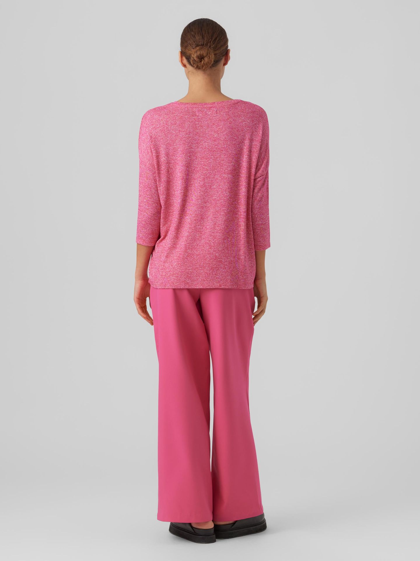 Vero Moda VMBRIANNA 3/4 PULLOVER BOO REP Pink Yarrow/Normal hem 2900135266013