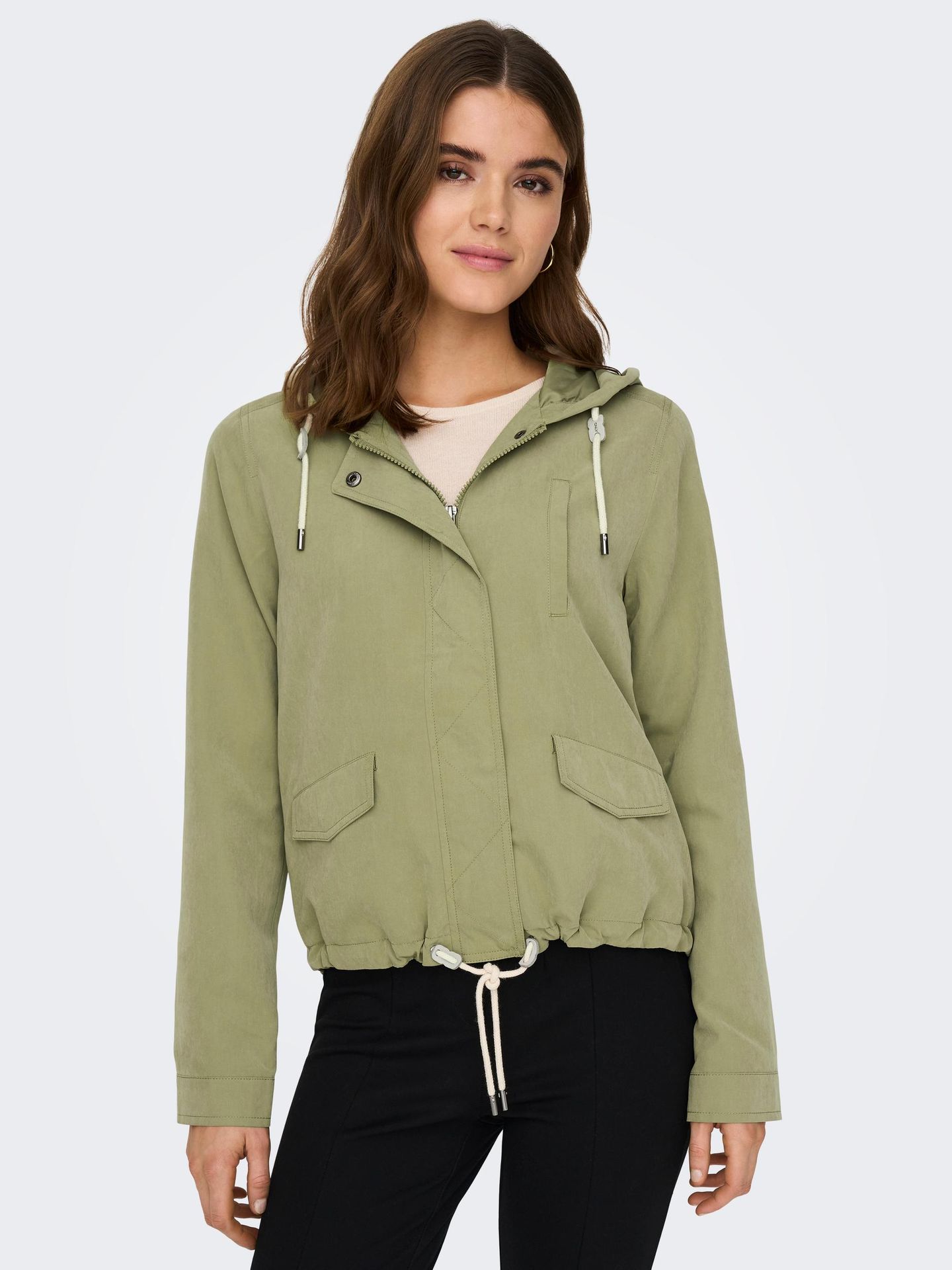 Only ONLSKYLAR HOOD SPRING JACKET CC OTW Aloe 2900135276036