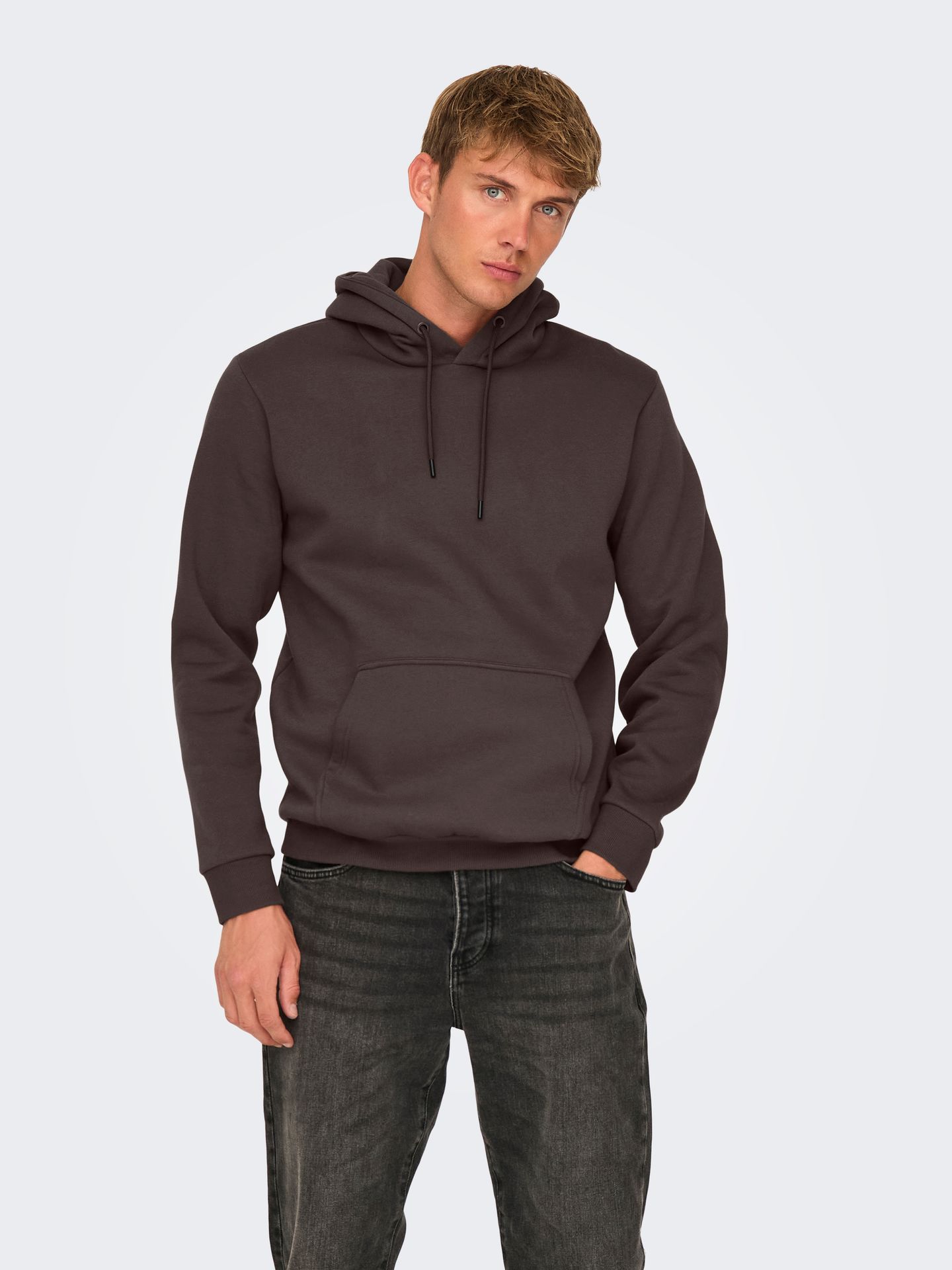 Only & Sons ONSCERES HOODIE SWEAT NOOS Mulch 00102101-EKA26011400003056