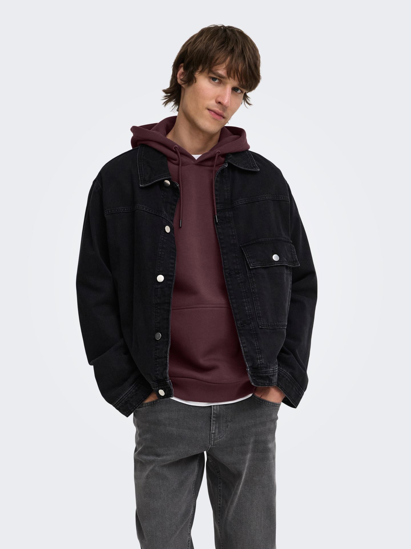 Only & Sons ONSCERES HOODIE SWEAT NOOS Huckleberry 2900168626044