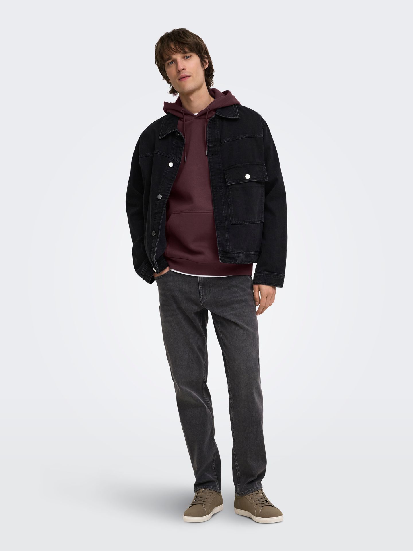 Only & Sons ONSCERES HOODIE SWEAT NOOS Huckleberry 2900168626044