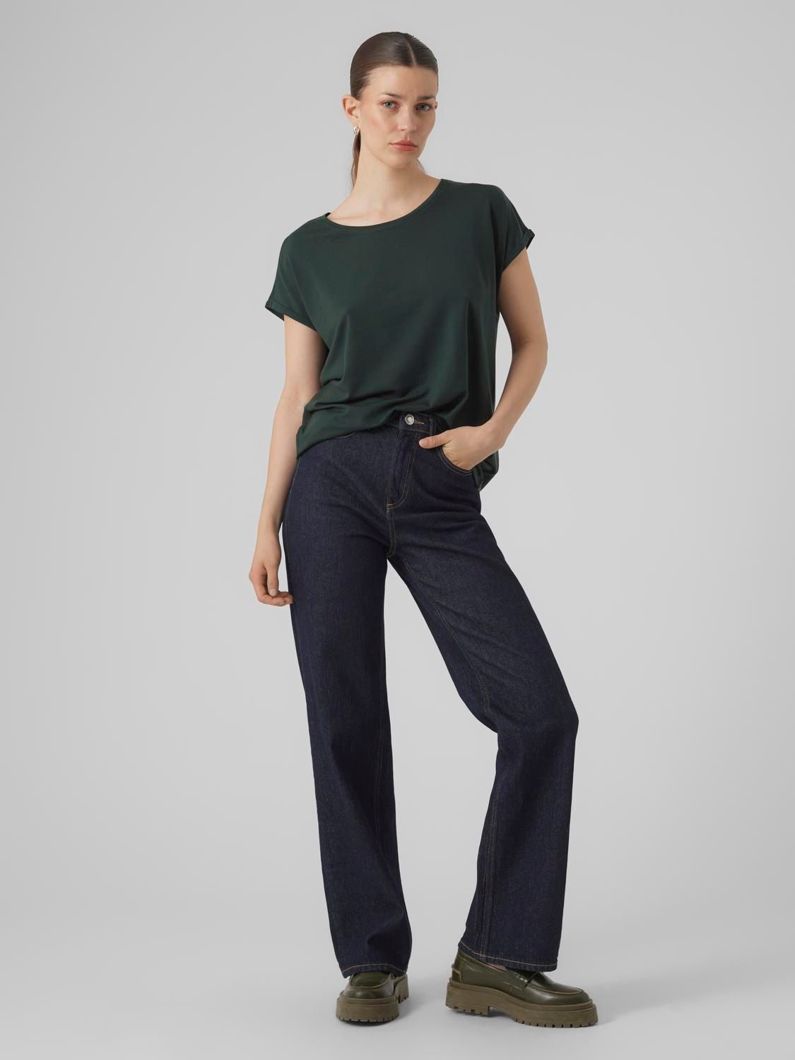 Vero Moda VMAVA PLAIN SS TOP GAJRS NOOS Pine Grove 2900149244021