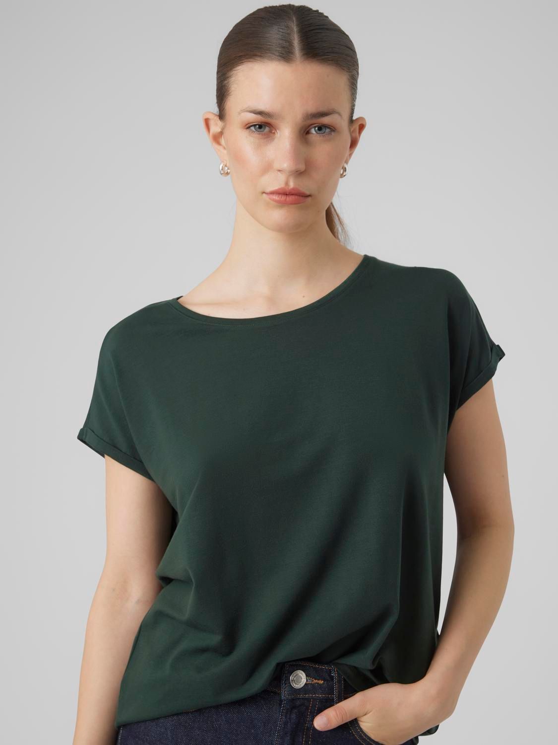 Vero Moda VMAVA PLAIN SS TOP GAJRS NOOS Pine Grove 2900149244021