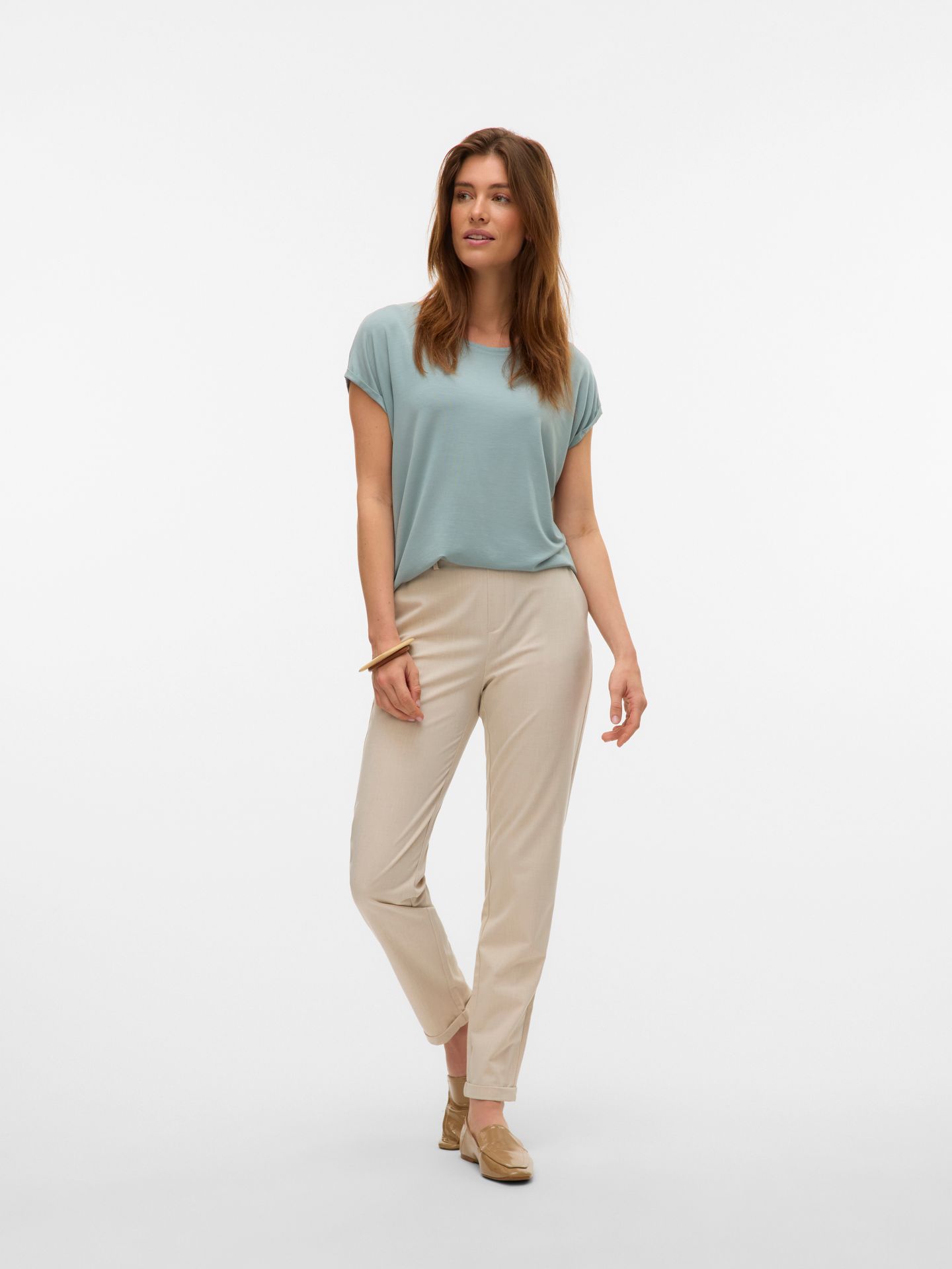 Vero Moda VMAVA PLAIN SS TOP GAJRS NOOS Gray Mist 2900153544049