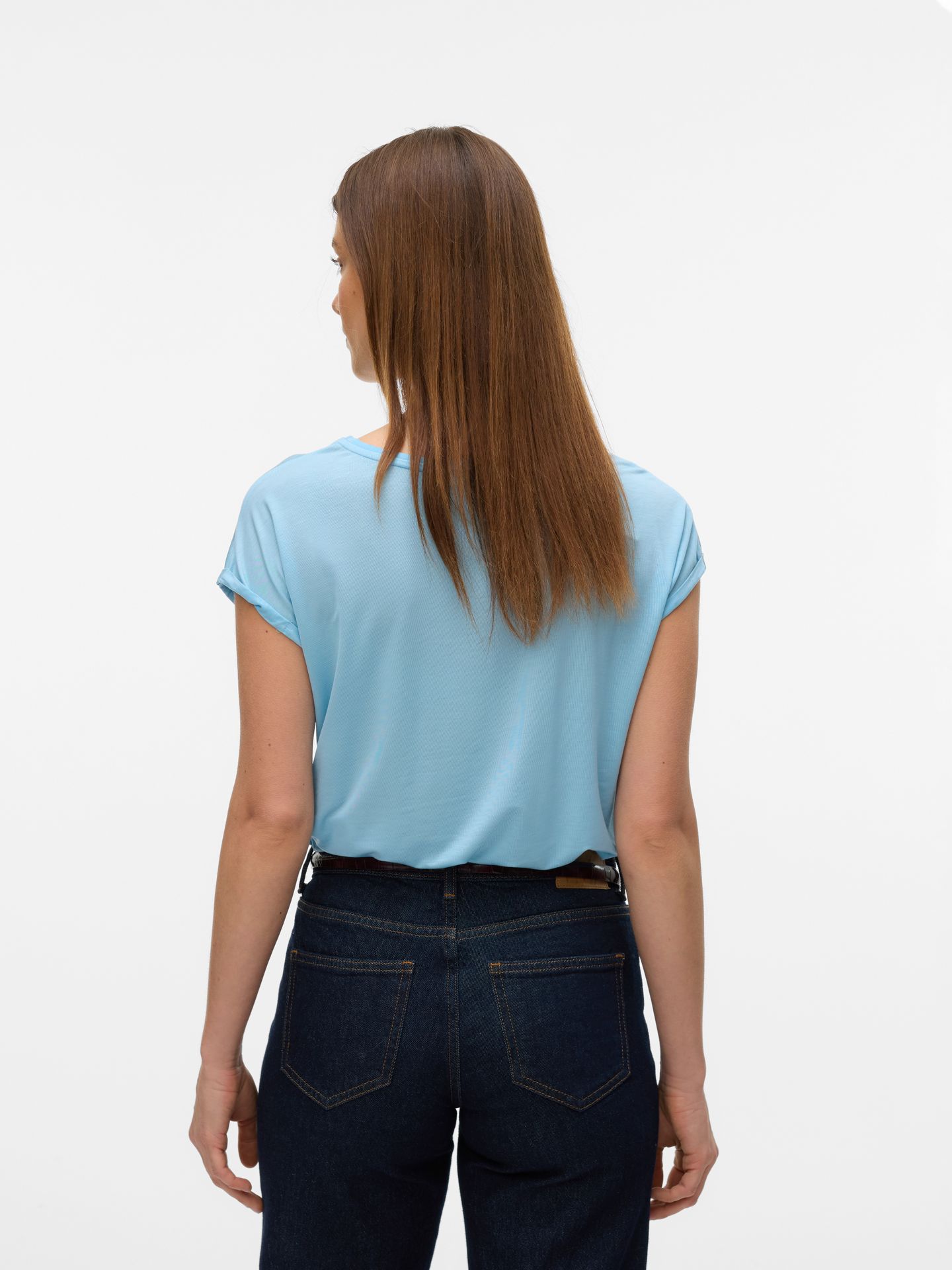 Vero Moda VMAVA PLAIN SS TOP GAJRS NOOS Airy Blue 2900153546012 Vero Moda VMAVA PLAIN SS TOP GAJRS NOOS Airy Blue 2900153546012
