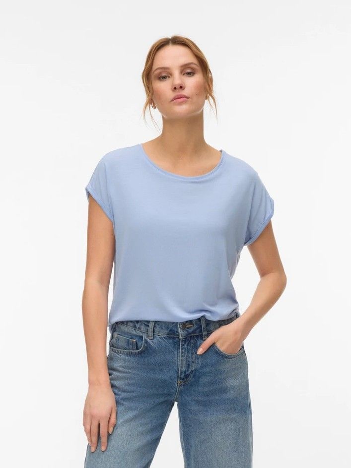 Vero Moda VMAVA PLAIN SS TOP GAJRS NOOS Brunnera Blue 00102261-EKA26011400003228