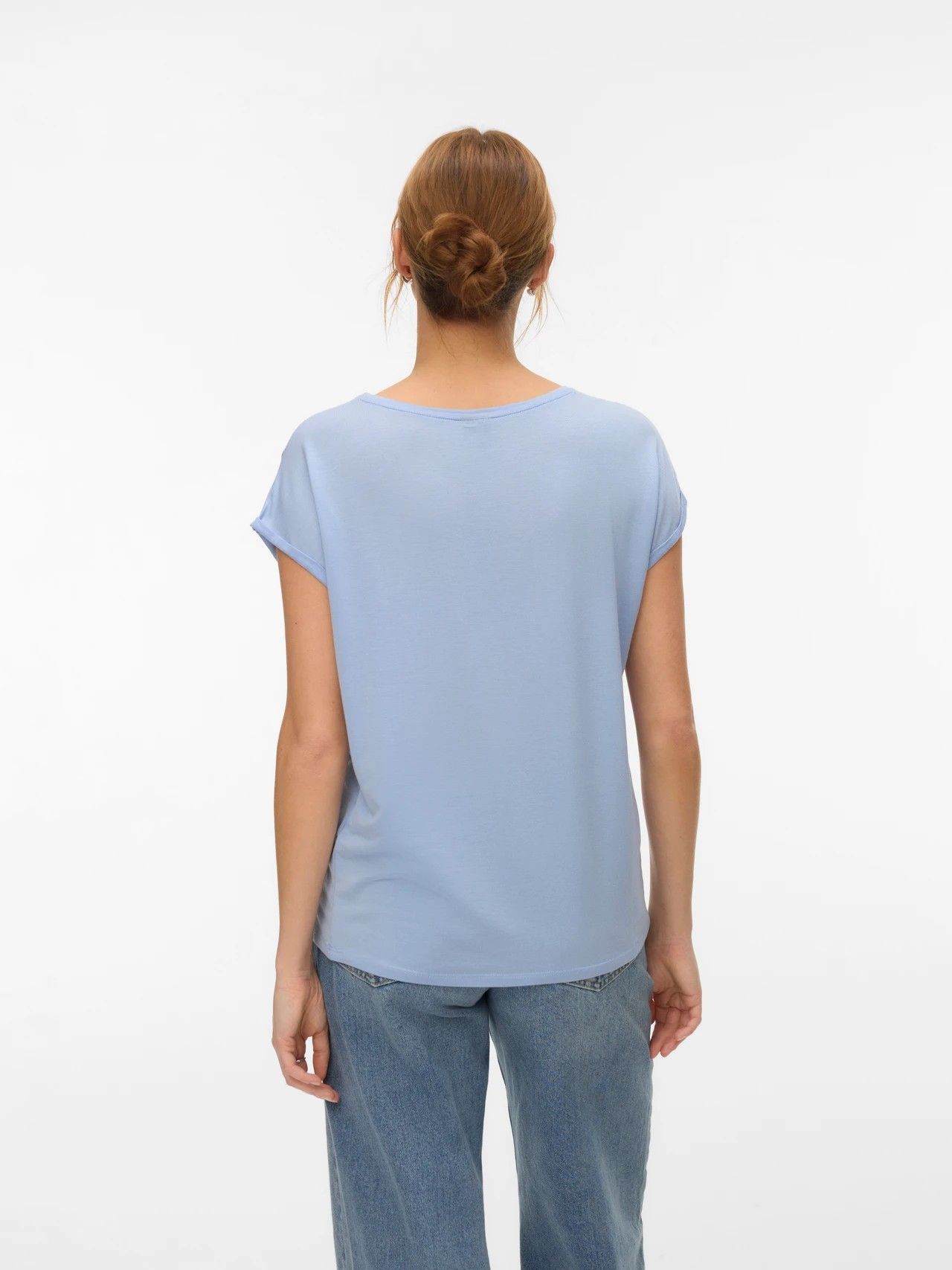 Vero Moda VMAVA PLAIN SS TOP GAJRS NOOS Brunnera Blue 2900162626033