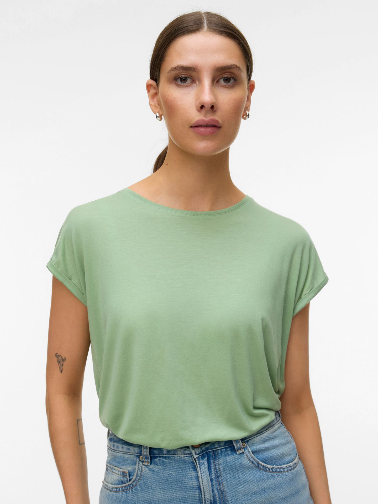 Vero Moda VMAVA PLAIN SS TOP GAJRS NOOS Mistletoe 00102261-EKA26011400003294