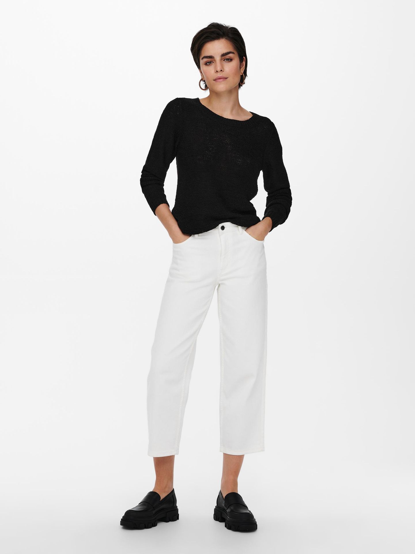 Only ONLGEENA XO L/S PULLOVER KNT NOOS Black 2900137150068