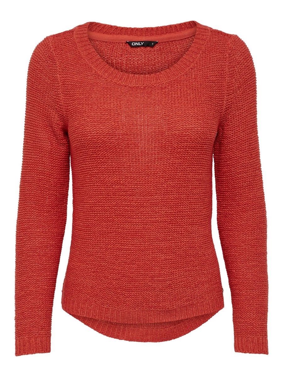 Only ONLGEENA XO L/S PULLOVER KNT NOOS Red Clay 00102390-EKA26011400001011