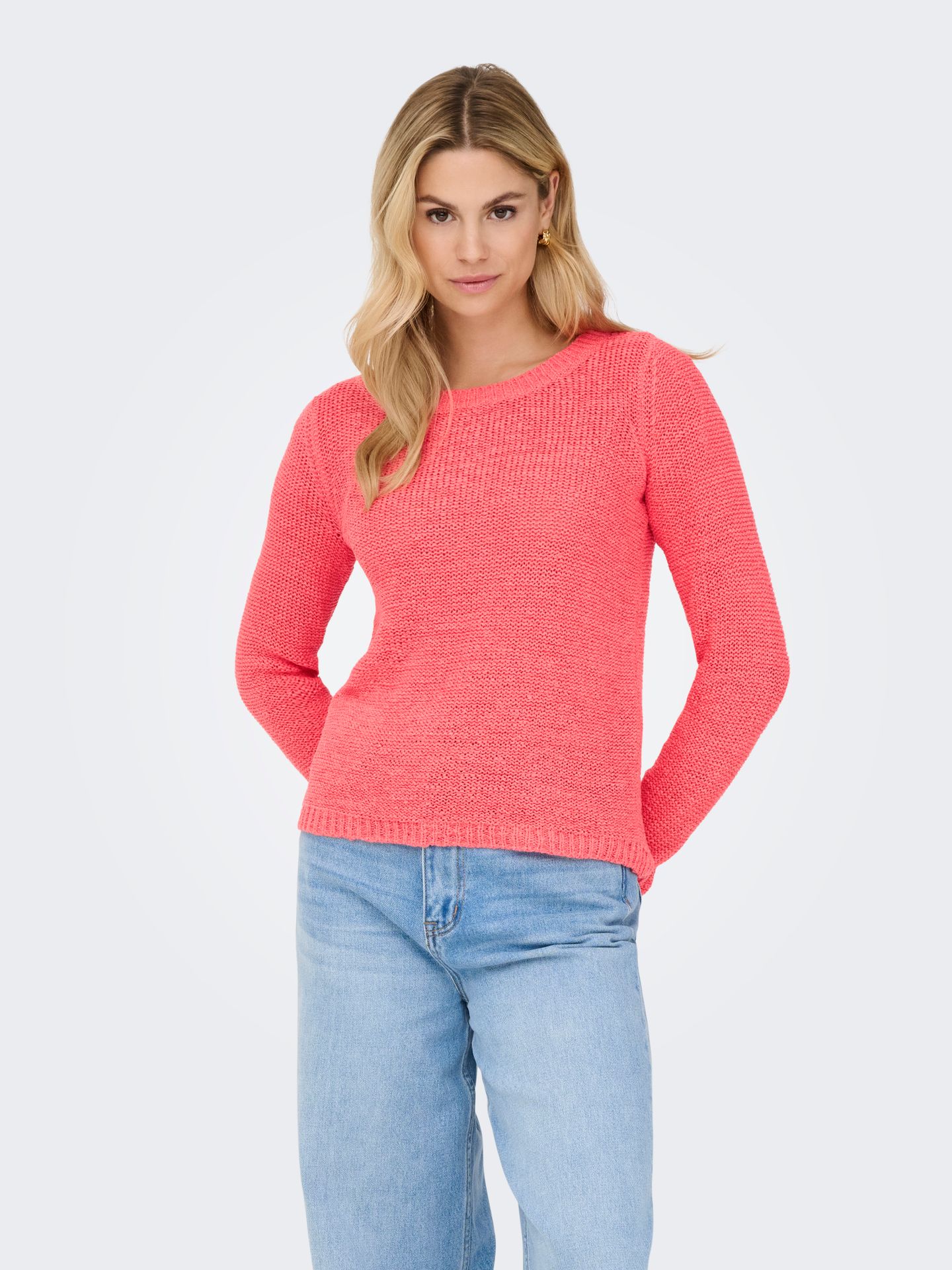 Only ONLGEENA XO L/S PULLOVER KNT NOOS Sugar Coral 00102390-EKA26011400003183