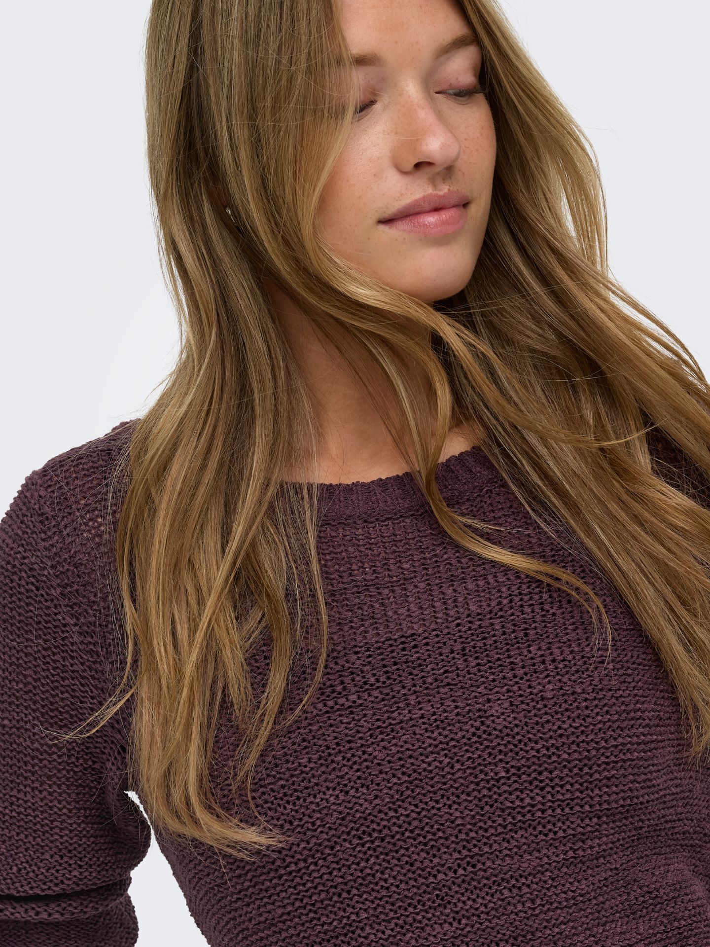 Only ONLGEENA XO L/S PULLOVER KNT NOOS Fudge 2900167919024