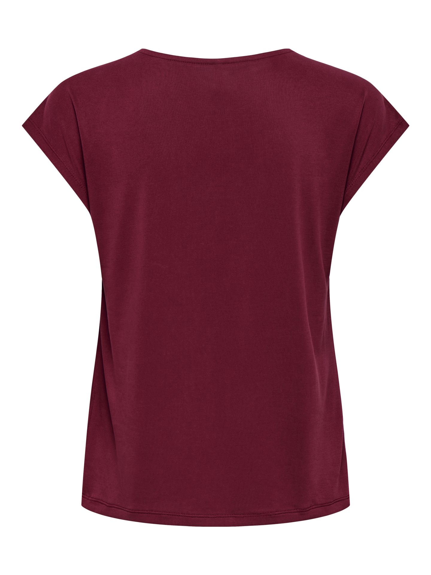 Only ONLFREE S/S MODAL V-NECK TOP JRS NO Tawny Port 2900168180058