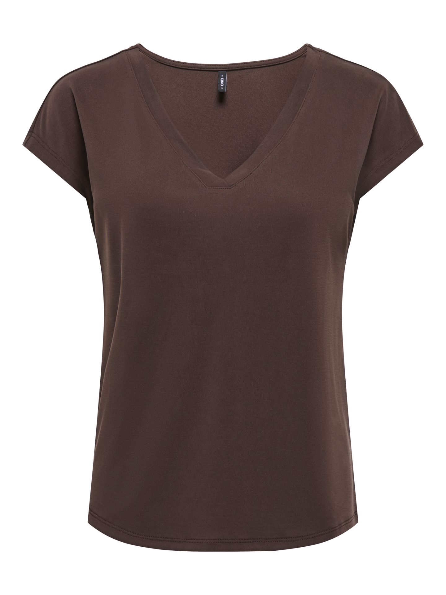 Only ONLFREE S/S MODAL V-NECK TOP JRS NO Coffee Bean 00102458-EKA26011400003147