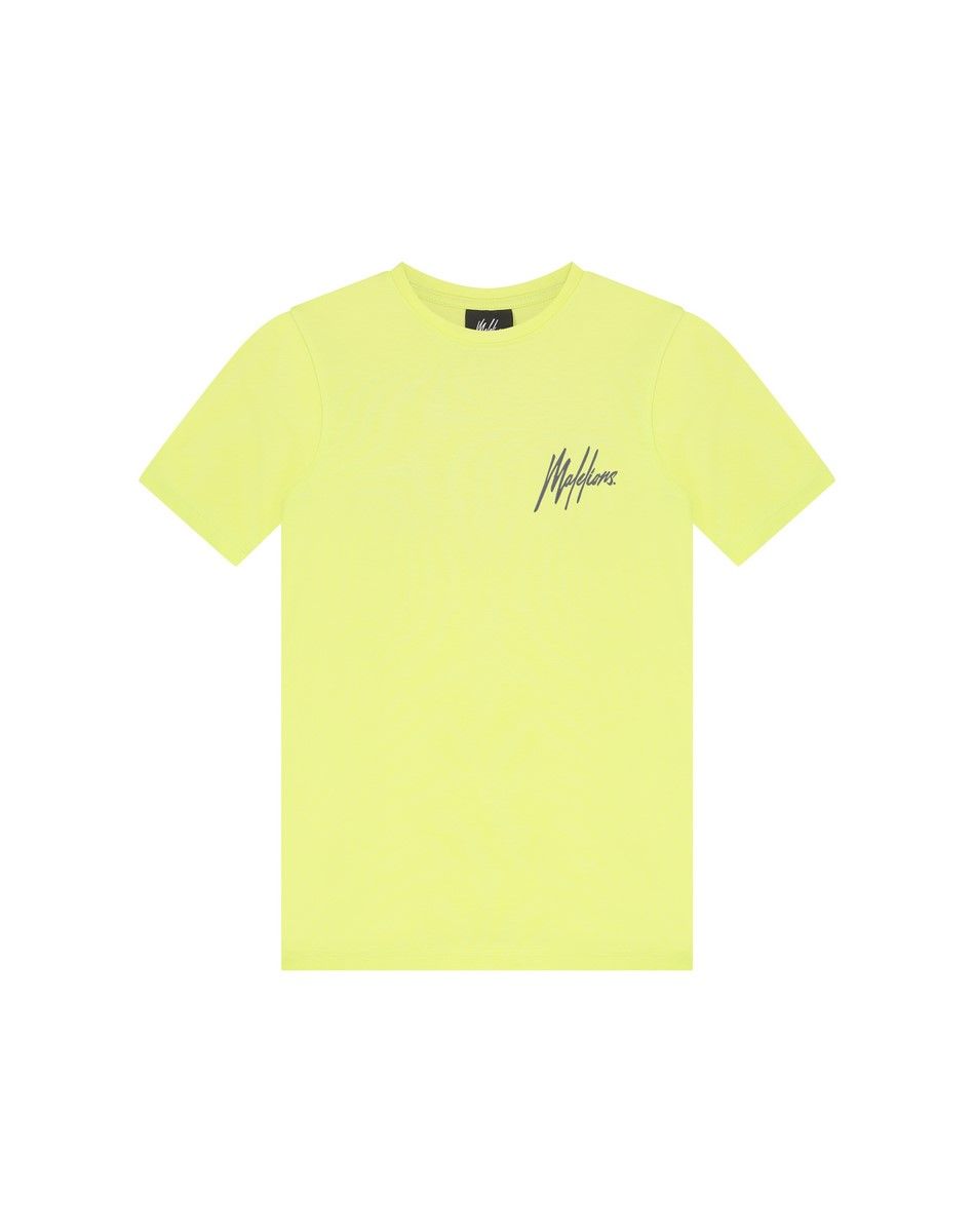 Malelions J1-ss23-25 T-shirt Lime/Dark Slate 00102465-453