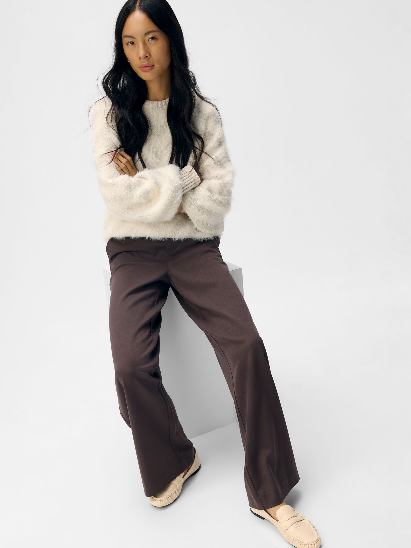 Object OBJLISA WIDE PANT NOOS Seal Brown 2900158865019