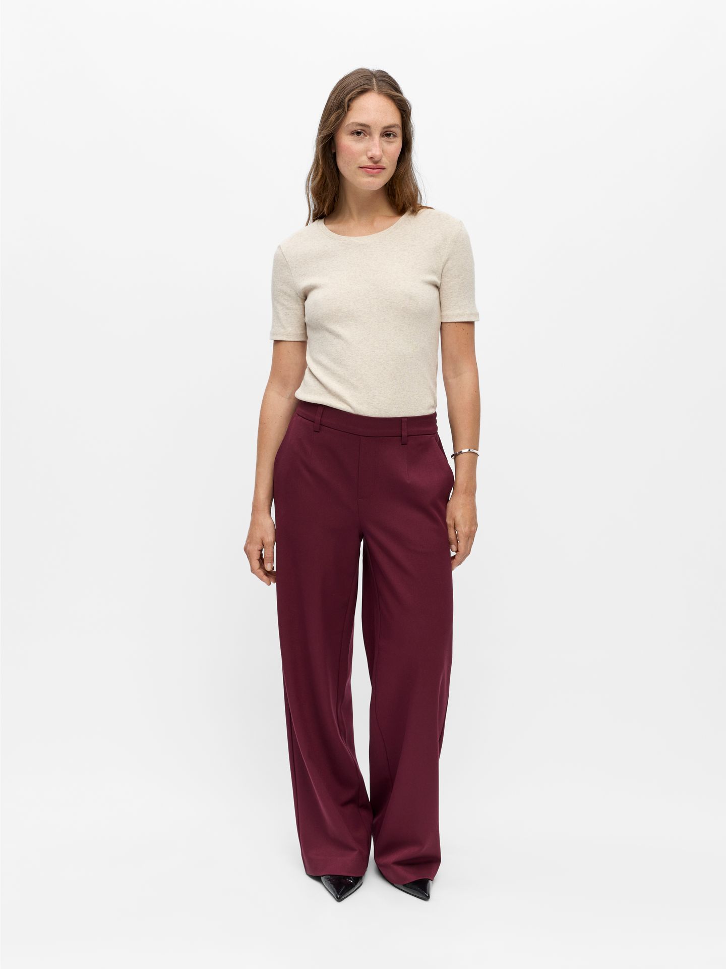 Object OBJLISA WIDE PANT NOOS Windsor Wine 2900168153045