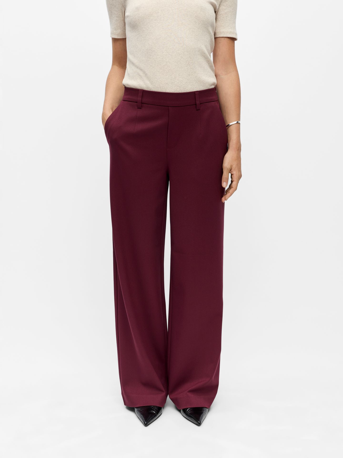 Object OBJLISA WIDE PANT NOOS Windsor Wine 00102475-EKA22000400000237