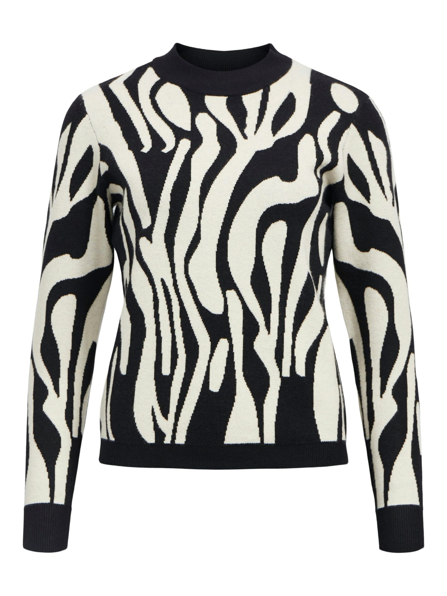 Object OBJRAY L/S  KNIT PULLOVER AOP NOOS Black/Sandshell abstract 2900159670056