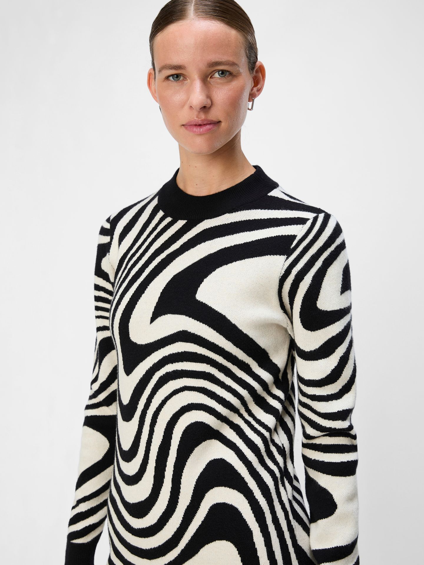 OBJECT OBJRAY L/S  KNIT DRESS AOP NOOS Black/Sandshell zebra 2900151083038