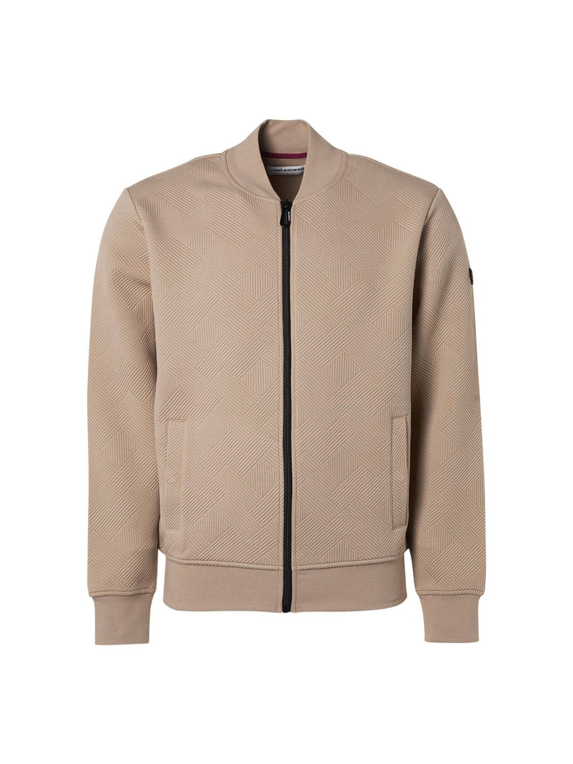 No Excess Sweater Full Zipper Double Layer Ja Sand 015 00102488-EKA14000100000023