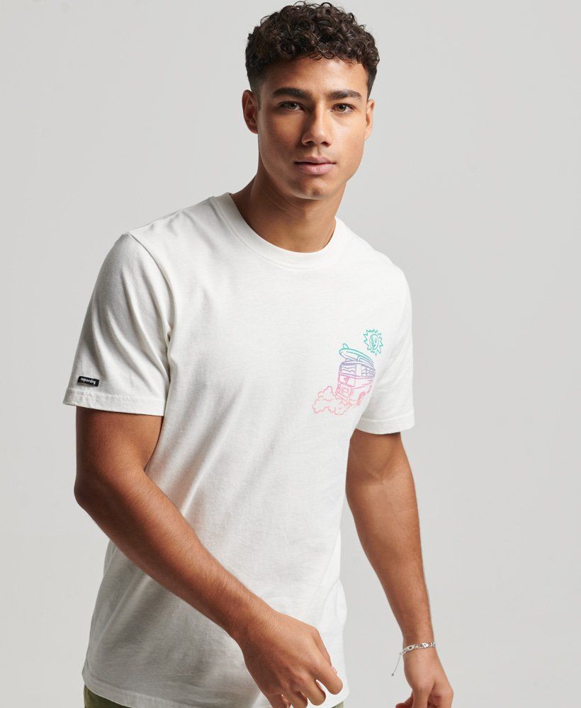 Superdry Vintage Travel Sticker Tee 8Ml Desert 00102509-8ML