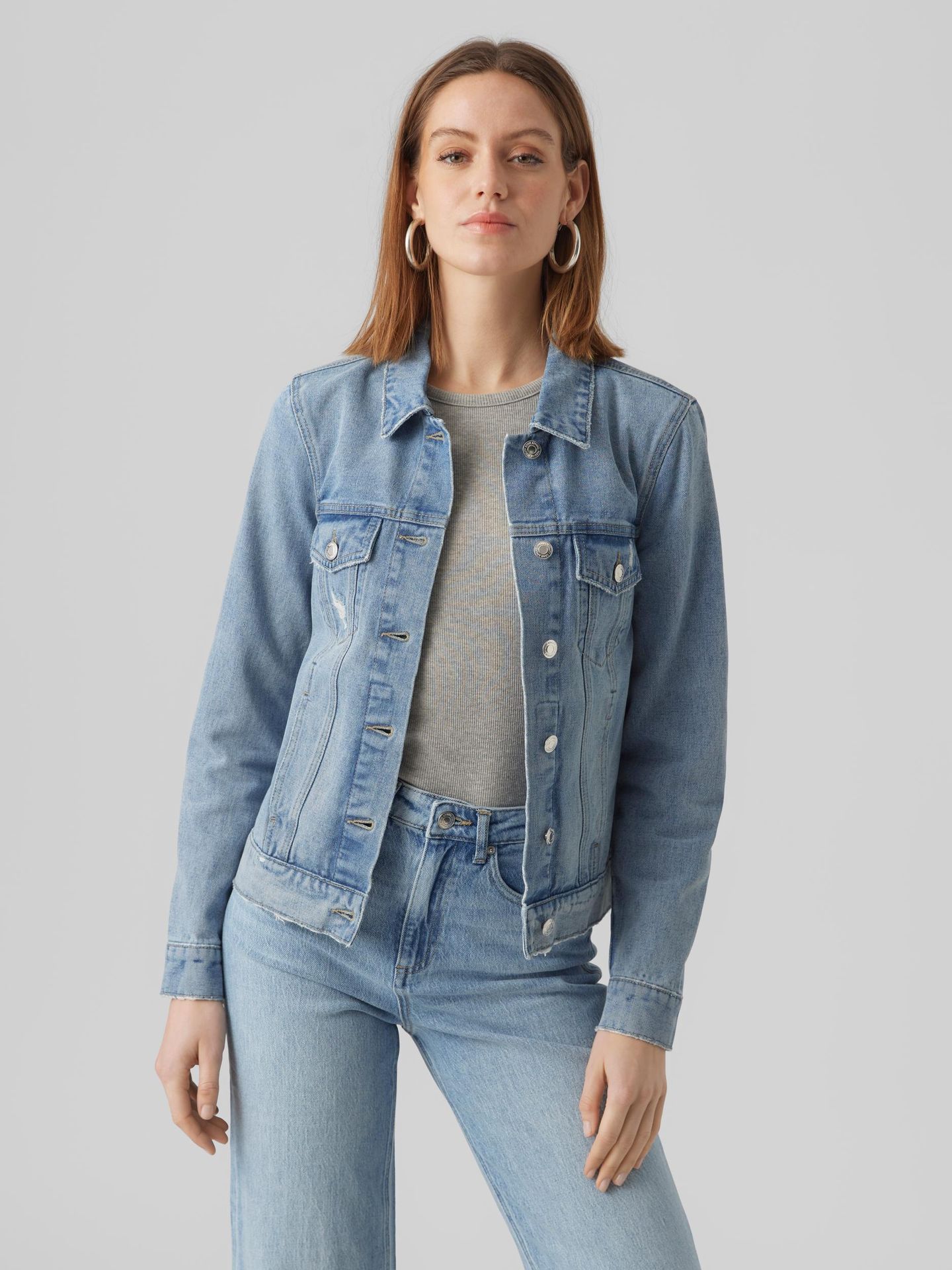 Vero Moda VMZORICA LS DENIM JACKET MIX NOOS Light Blue Denim 2900136481026