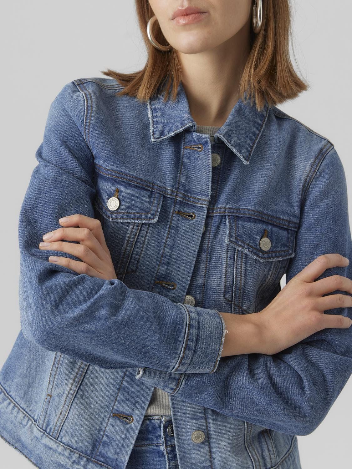 Vero Moda VMZORICA LS DENIM JACKET MIX NOOS Medium Blue Denim 2900145201042