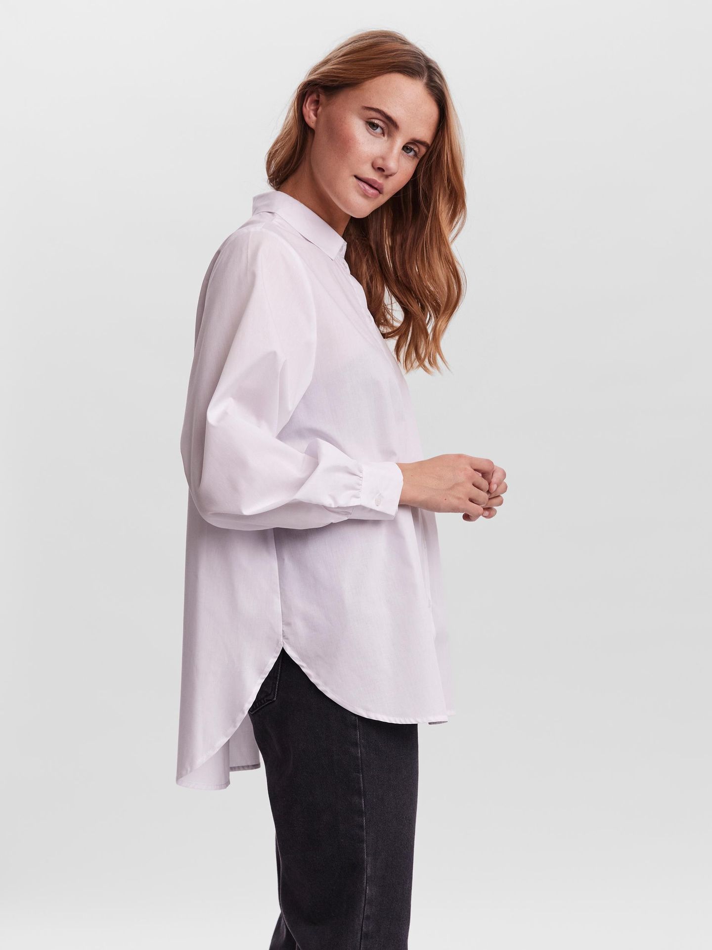 Vero Moda VMELLA L/S BASIC SHIRT NOOS Bright White 2900136485048