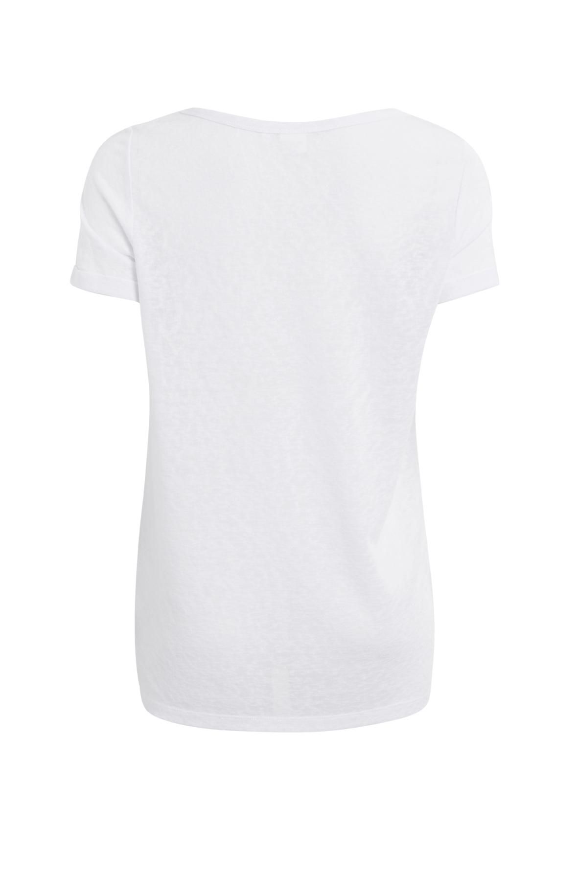 Object OBJTESSI SLUB S/S V-NECK NOOS White 2900136756032