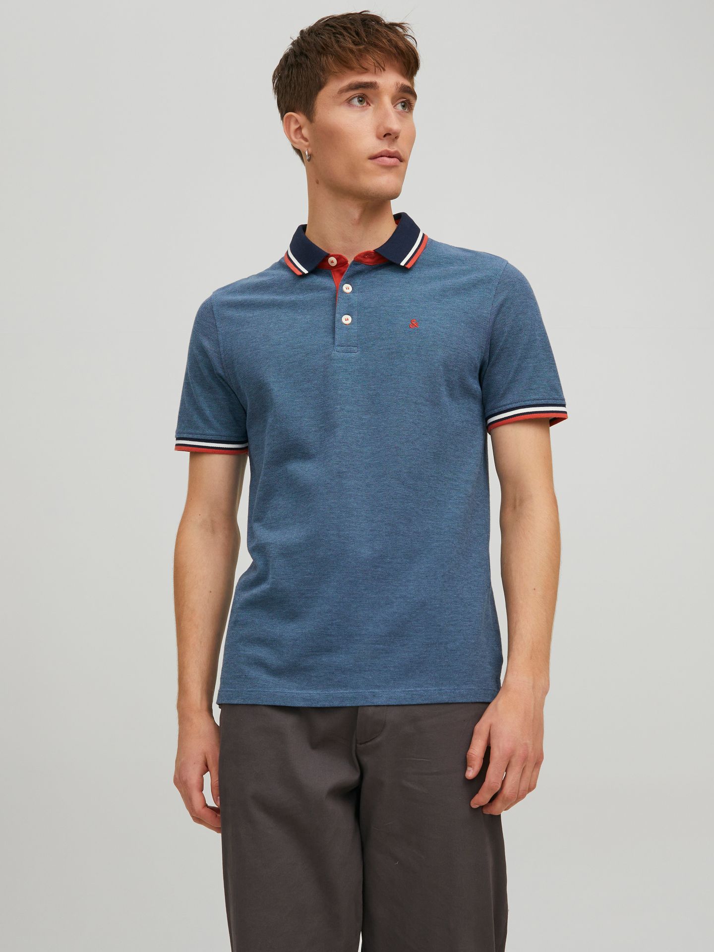 Jack & Jones JJEPAULOS POLO SS NOOS Denim Blue/SLIM FIT 00102822-EKA26011400000246