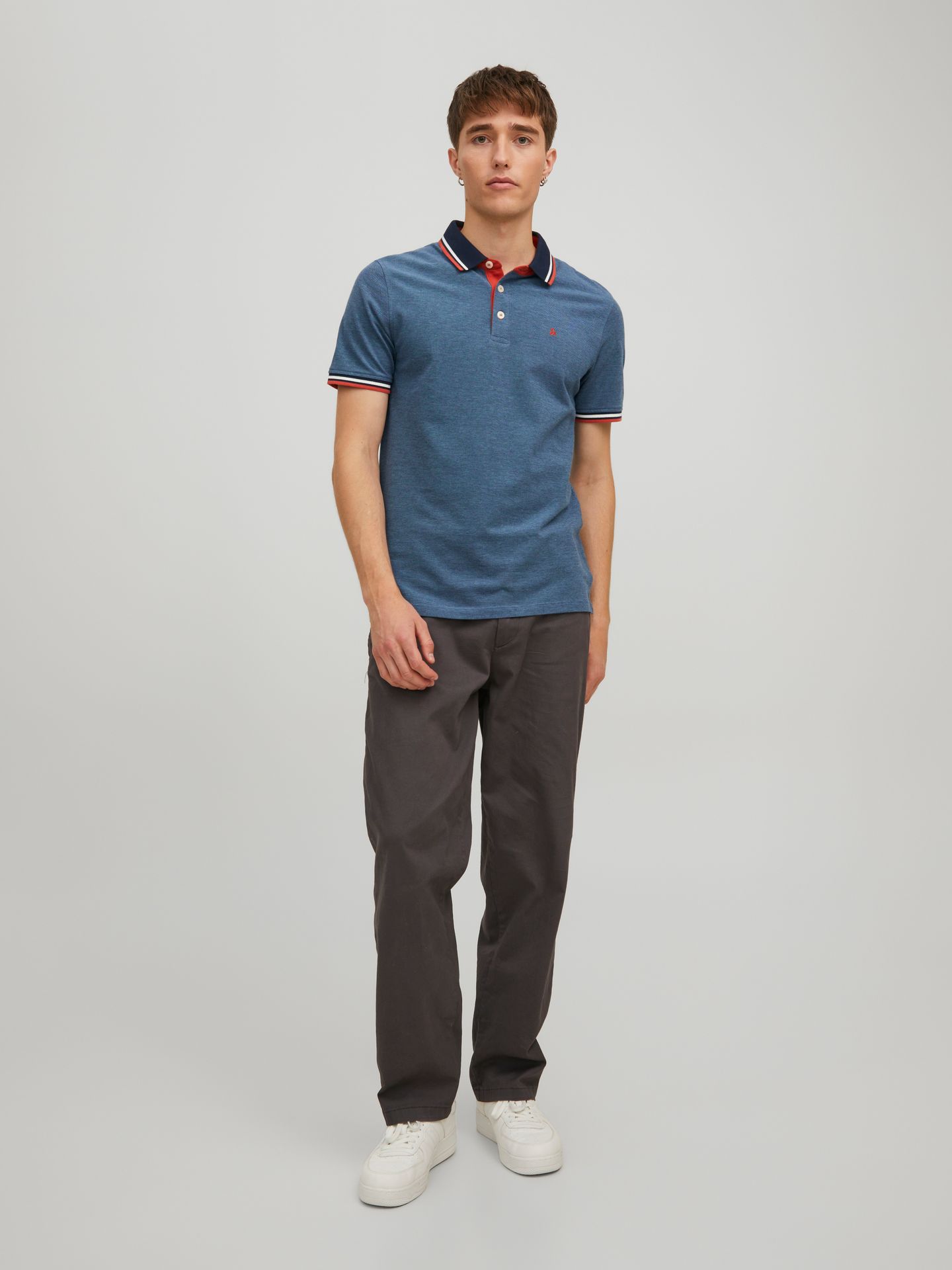 Jack & Jones JJEPAULOS POLO SS NOOS Denim Blue/SLIM FIT 2900157614045