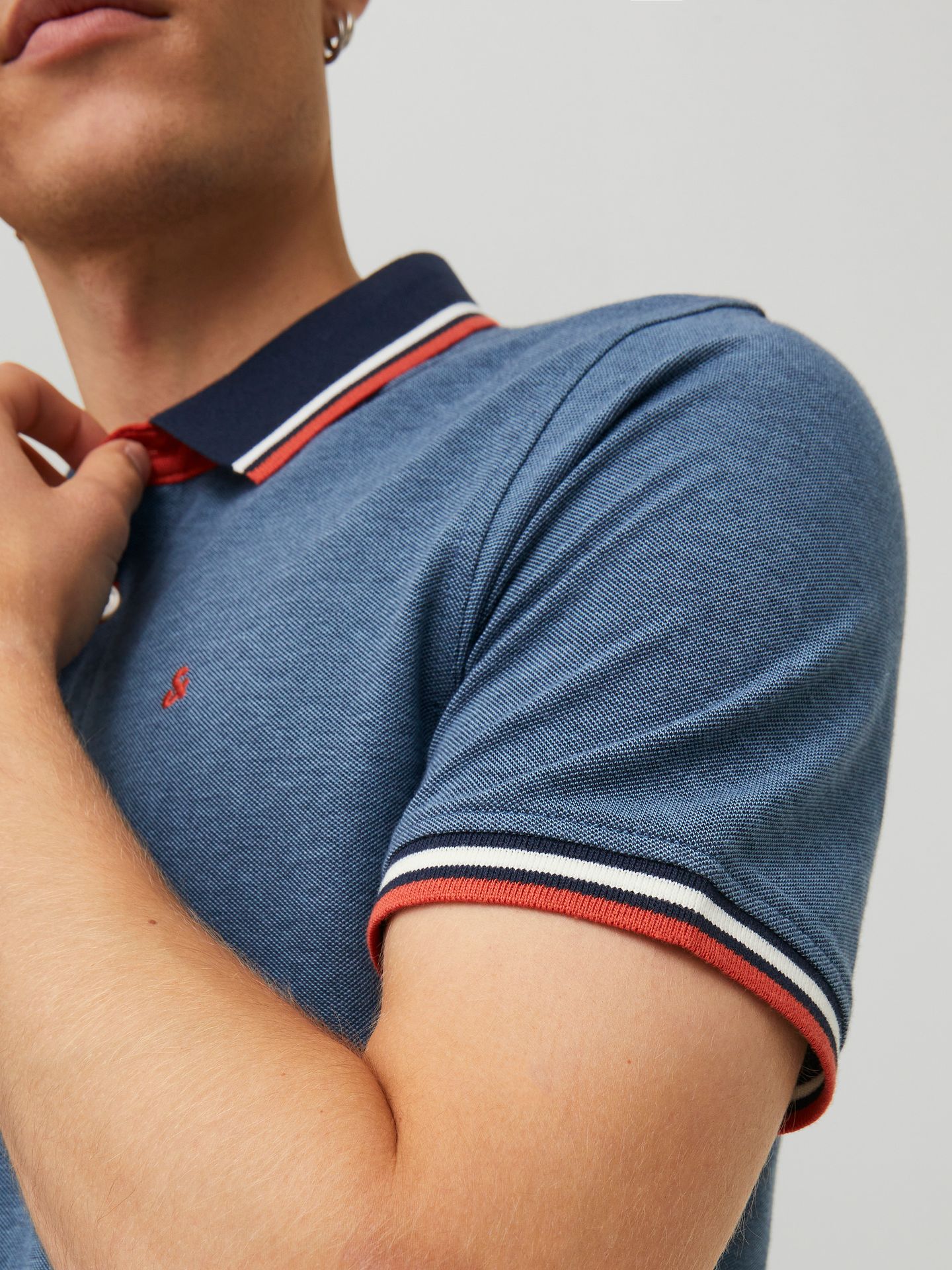 Jack & Jones JJEPAULOS POLO SS NOOS Denim Blue/SLIM FIT 2900157614045