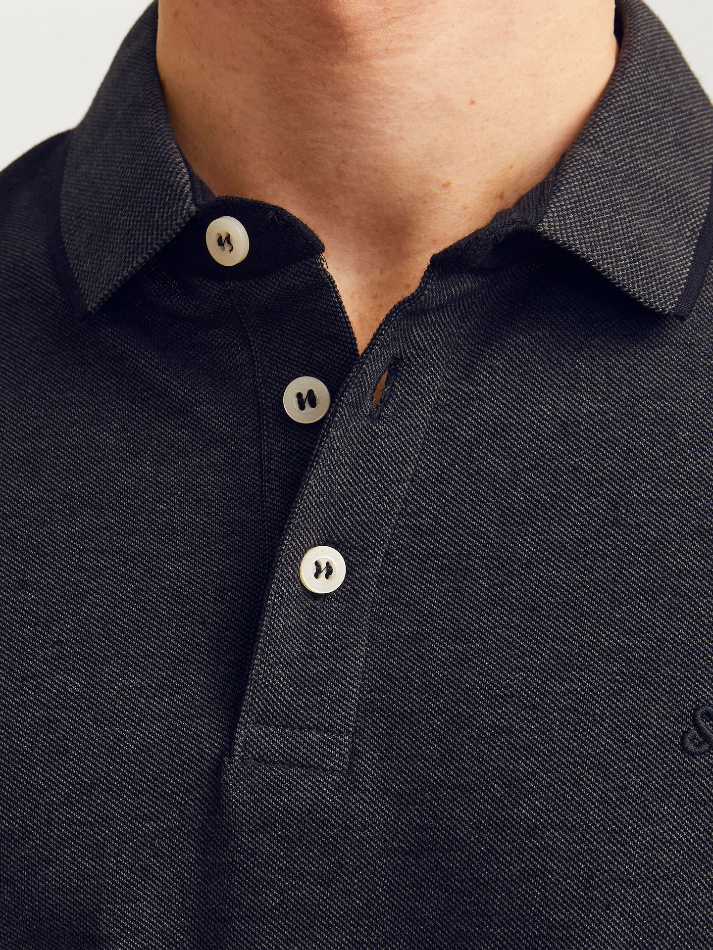 Jack & Jones JJEPAULOS POLO SS NOOS Dark Grey Melange/COMFORT FIT 2900167811014