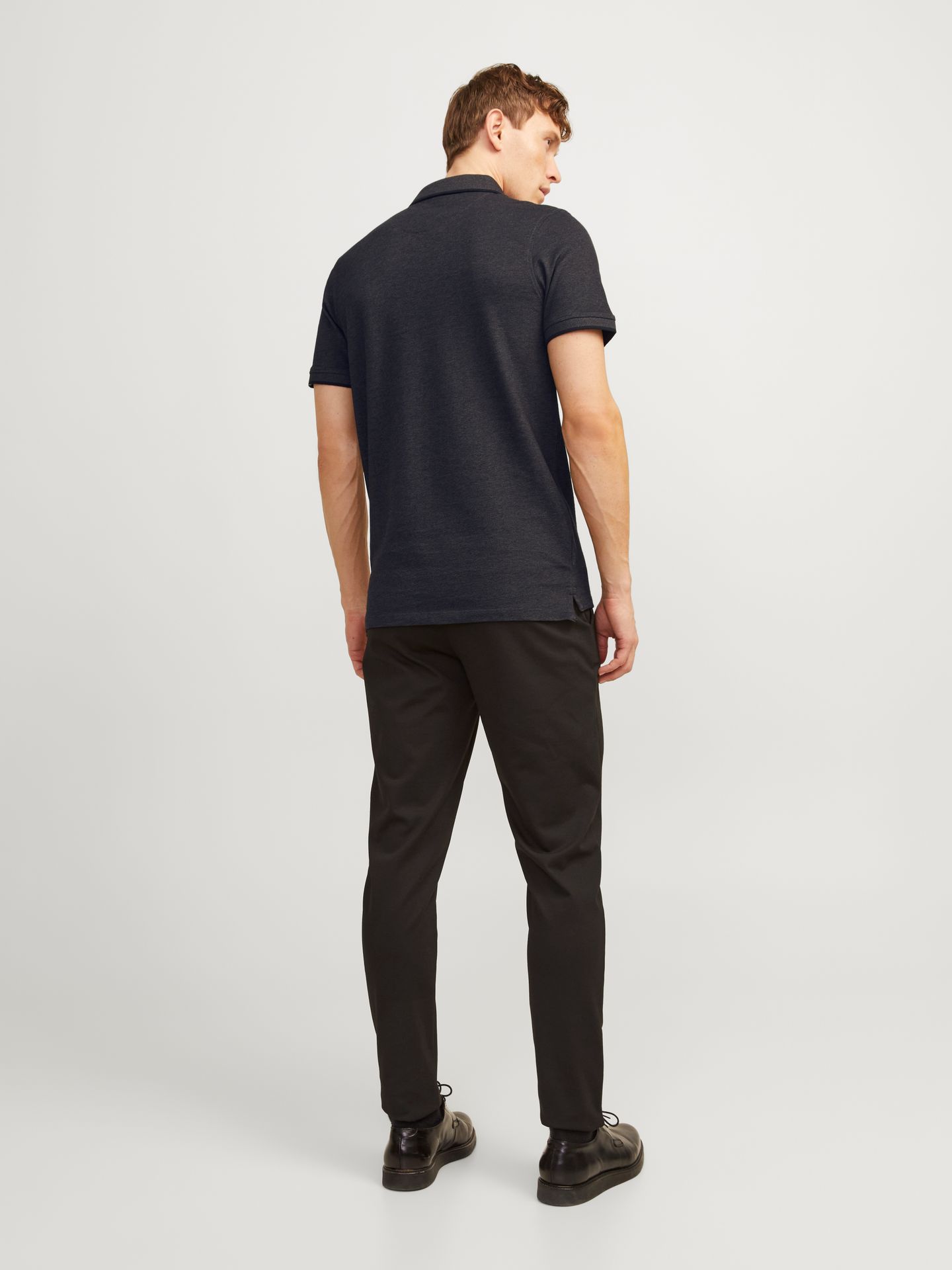 Jack & Jones JJEPAULOS POLO SS NOOS Dark Grey Melange/COMFORT FIT 2900167811014
