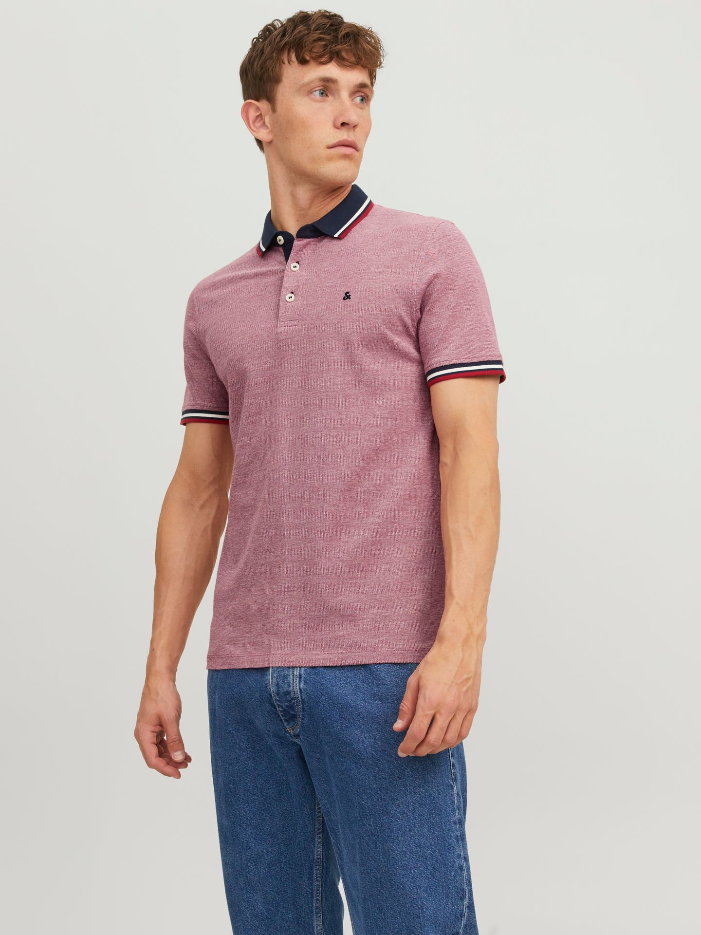 Jack & Jones JJEPAULOS POLO SS NOOS Rio Red/SLIM FIT 2900167812042