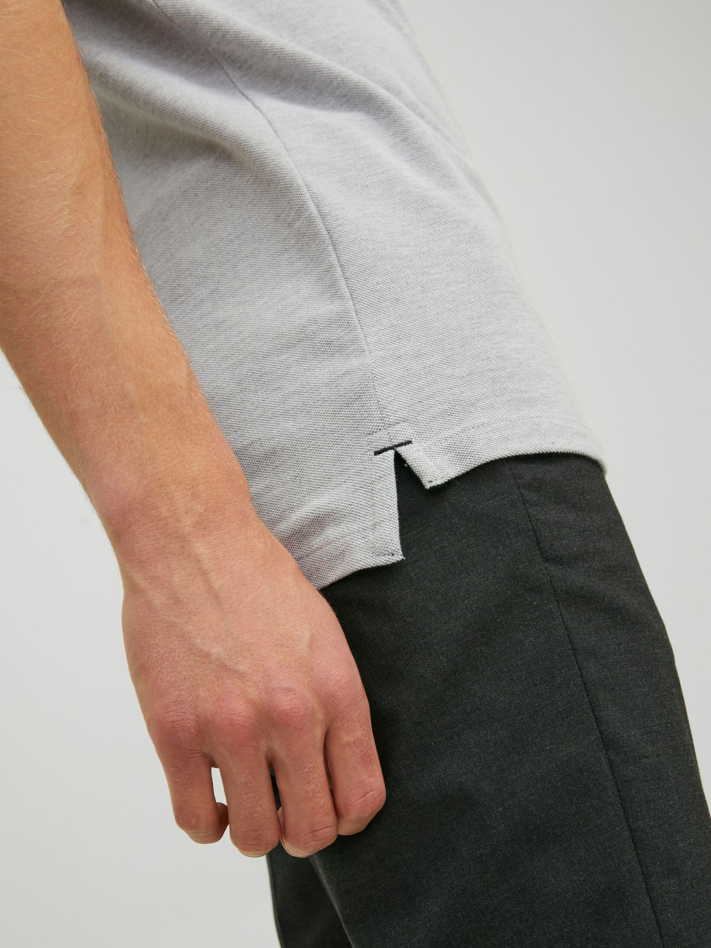Jack & Jones JJEPAULOS POLO SS NOOS Light Grey Melange/SWEAT FIT/MELANG 2900168171018