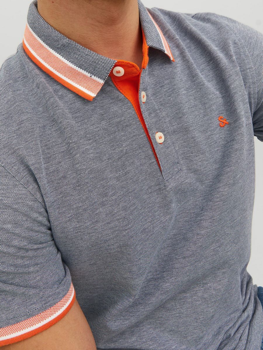 Jack & Jones JJEPAULOS POLO SS NOOS Navy Blazer/NEON 2900136588022 Jack & Jones JJEPAULOS POLO SS NOOS Navy Blazer/NEON 2900136588022
