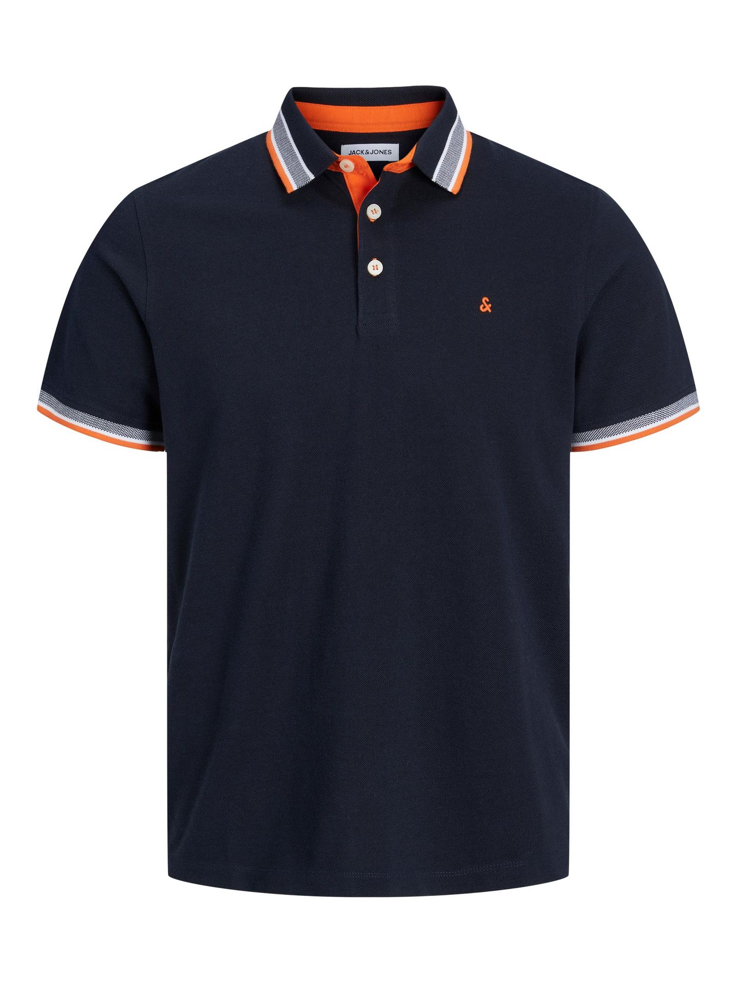 Jack & Jones JJEPAULOS POLO SS NOOS Black Navy/NEON 2900140900018