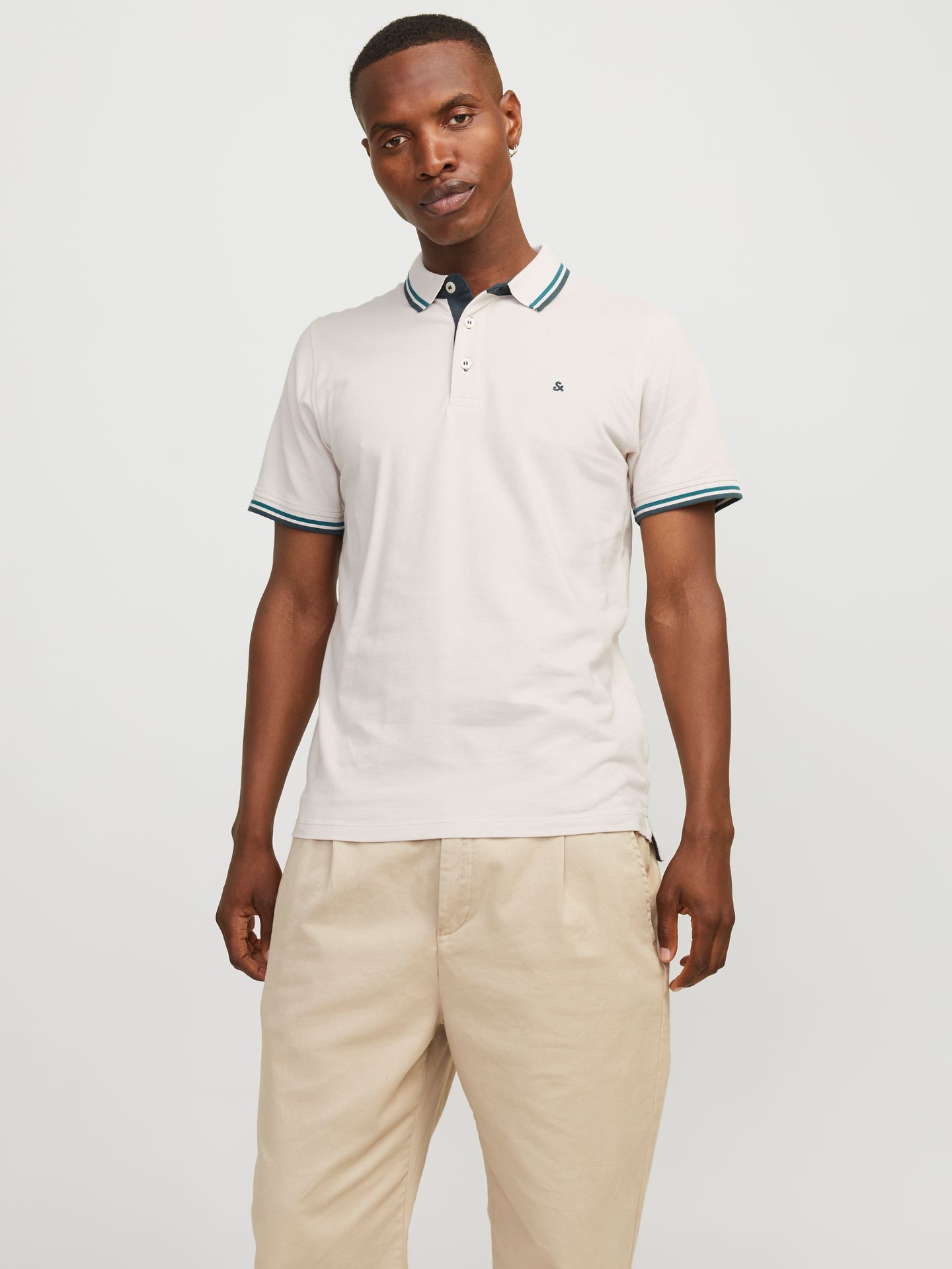 Jack & Jones JJEPAULOS POLO SS NOOS Moonbeam/PLAY 2900167814015