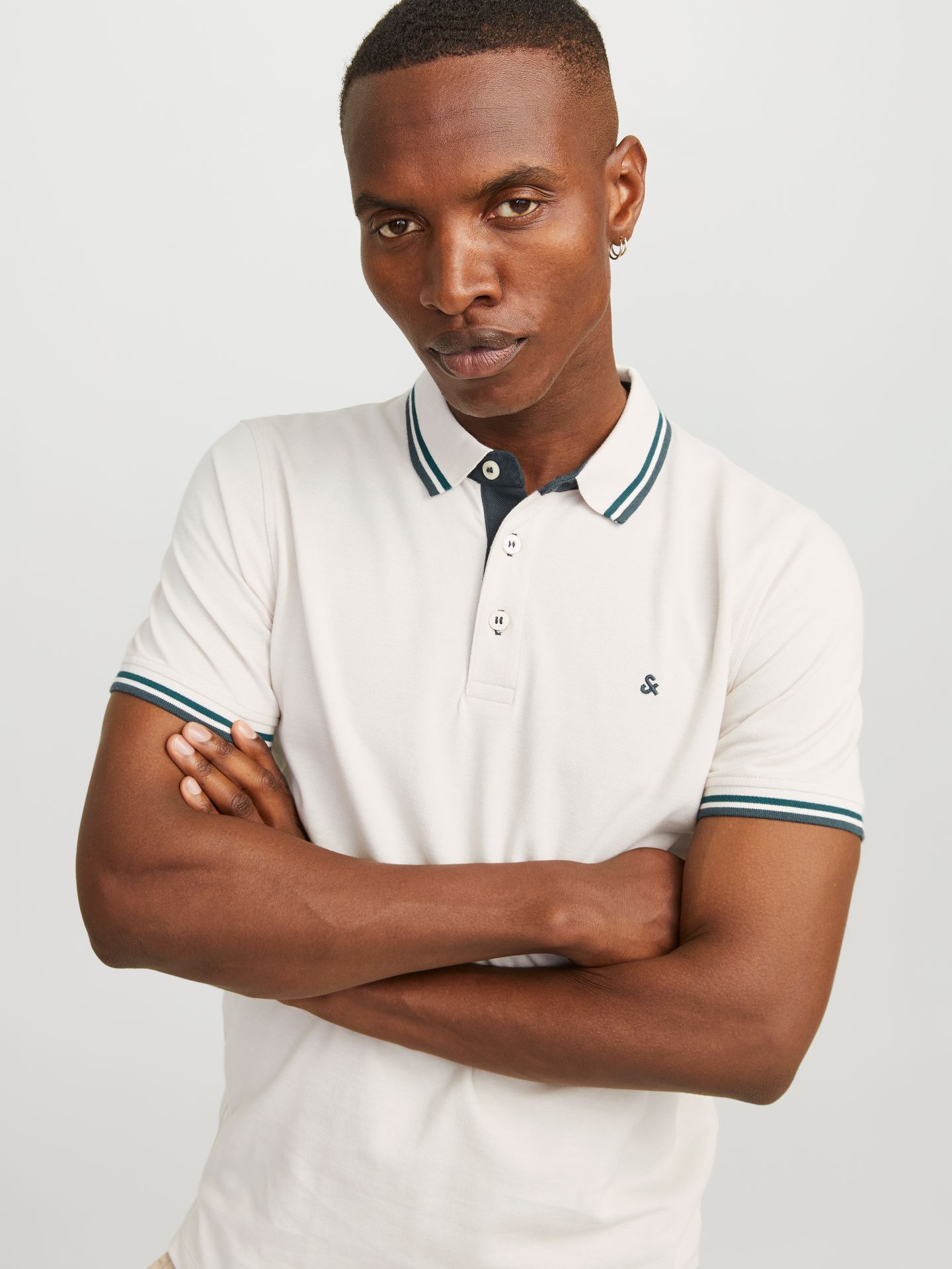 Jack & Jones JJEPAULOS POLO SS NOOS Moonbeam/PLAY 2900167814015