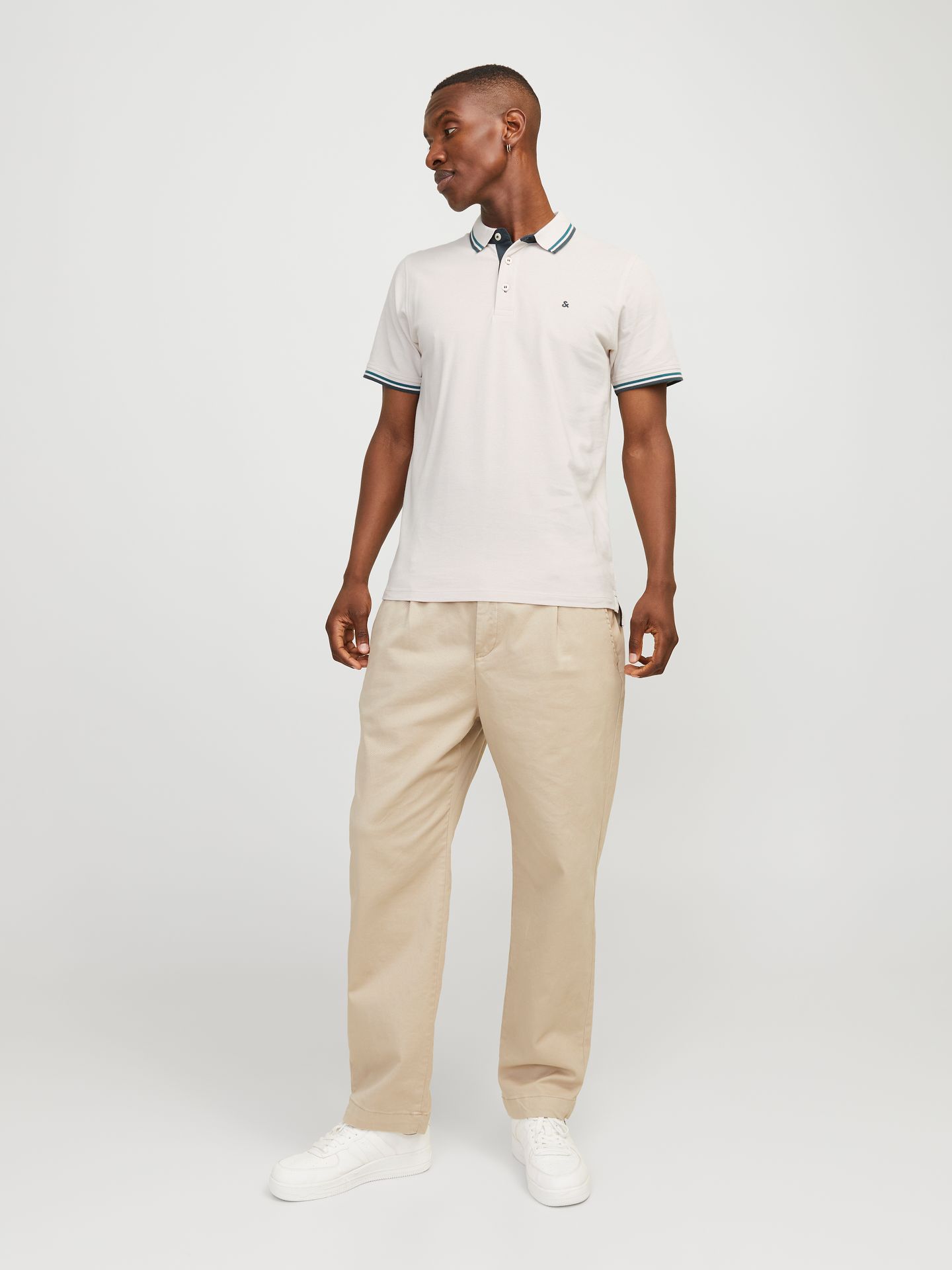 Jack & Jones JJEPAULOS POLO SS NOOS Moonbeam/PLAY 2900167814015