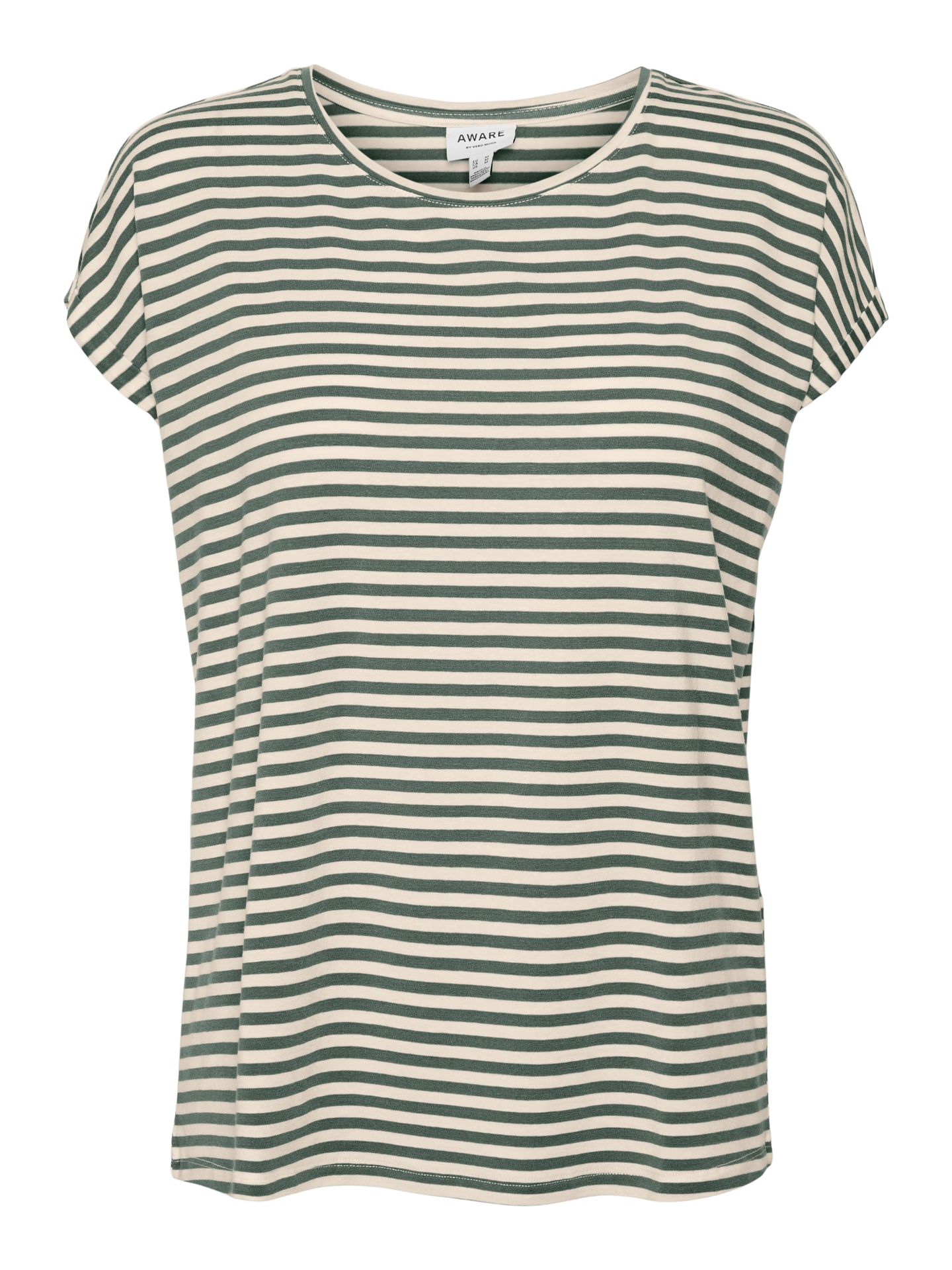 Vero Moda VMAVA PLAIN SS TOP STRIPE GA JRS  N Laurel Wreath/PRISTINE 2900153549037