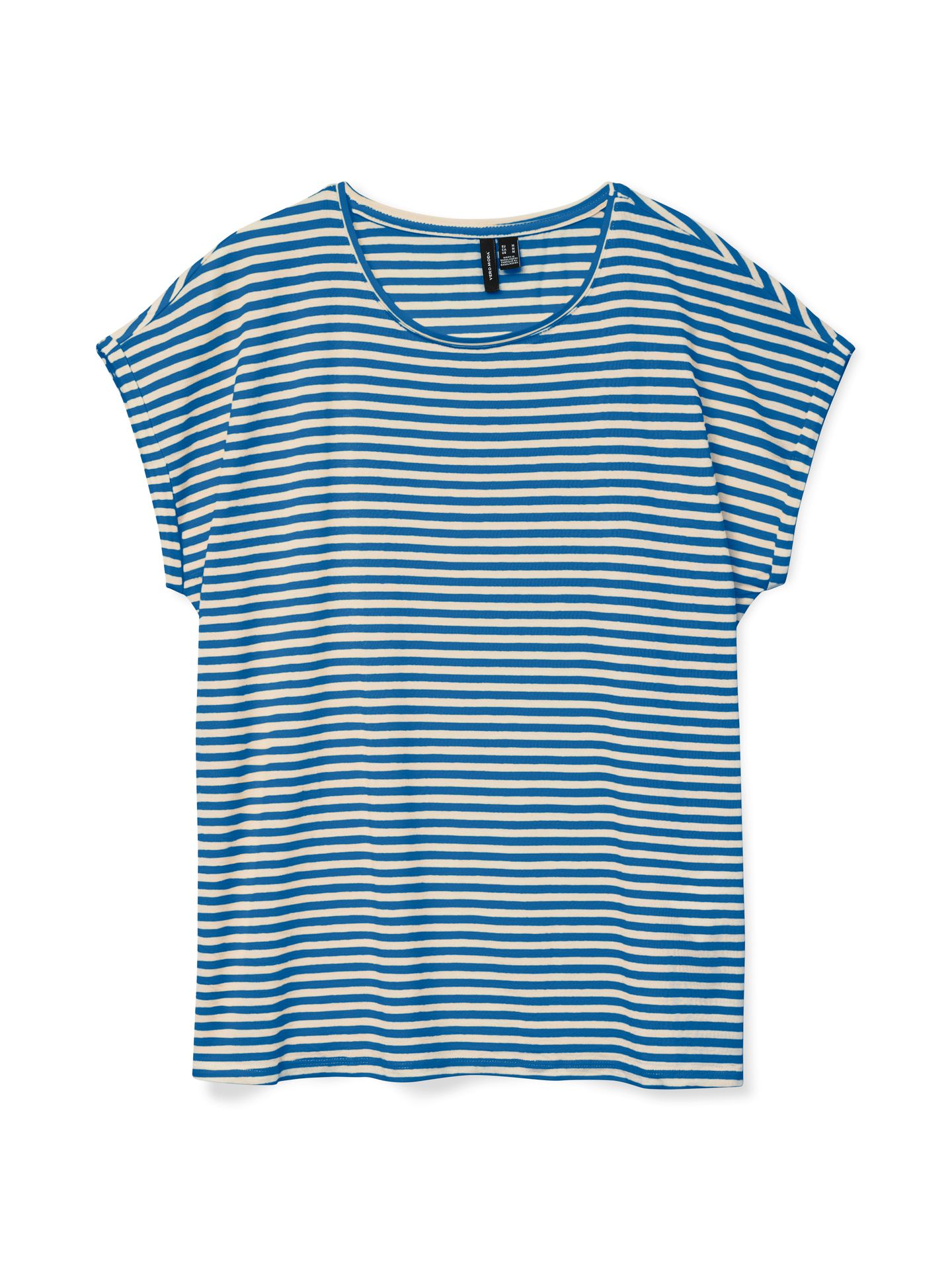 Vero Moda VMAVA PLAIN SS TOP STRIPE GA JRS  N Daphne/PRISTINE 2900153550040