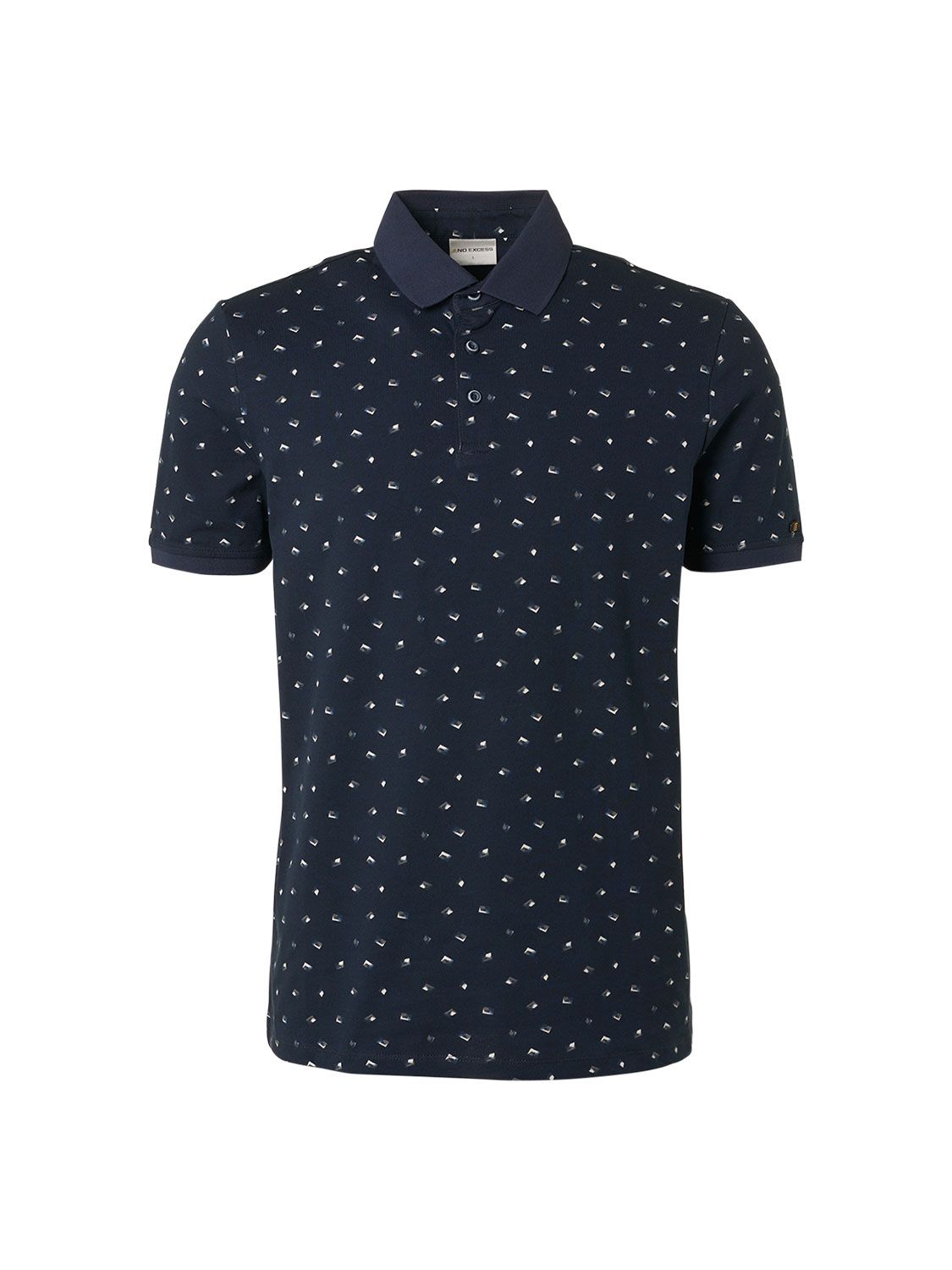 No Excess Polo Pique Allover Printed Stretch Night 078 00102871-EKA14000100000008